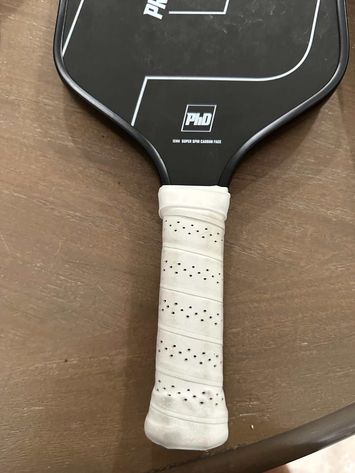 Professor PhD Raw Carbon Fiber Premium Pickleball Paddle Racket - USA Pickleball Approved - Honeycomb Core - Power & Control customer photo 2