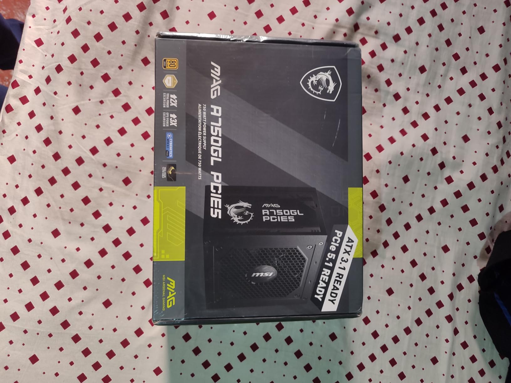 MSI MAG A750GL PCIE5, Fully Modular Compact Gaming 750W Power Supply, 80+ Gold, ATX 3.1 & PCIe 5.1 Ready, Native Dual-Color 12V-2x6 Cable, 10 Year Warranty customer photo 2
