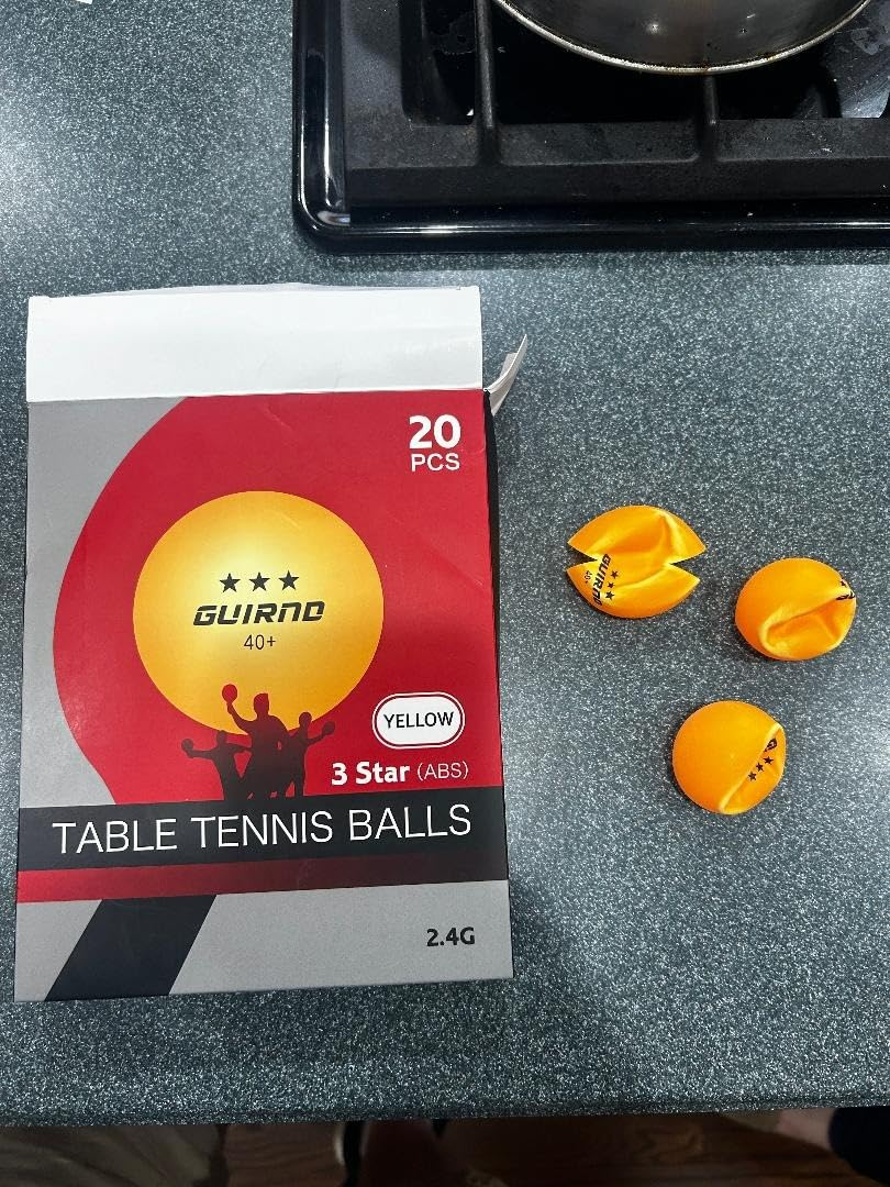 Guirnd 20 Pack Ping Pong Balls, 3 Star Table Tennis Balls, 40+ Pong Ball Competition and Recreational Play, Abs Ping Pong Ball, Games, DIY customer photo 2