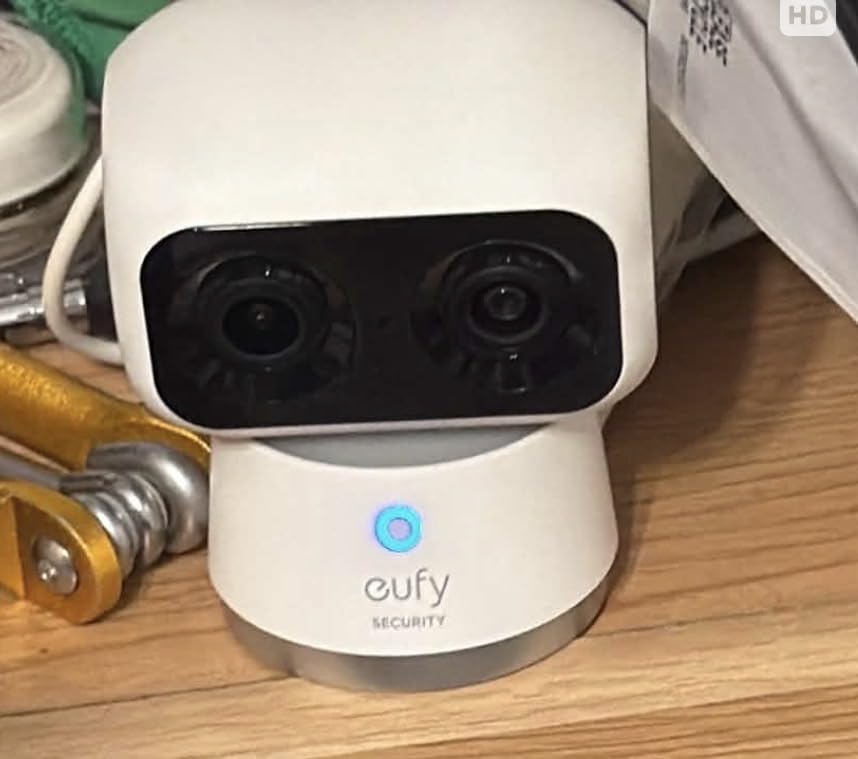 eufy Security 4K Indoor Cam S350, No Subscription, Dual Cameras, 8x Zoom | 360° Coverage, Works as a Pet Camera, Nanny/Senior/Baby Monitor, AI Auto-Tracking, Human/Pet/Cry Detection, 2.4/5 GHz Wi-Fi customer photo 2