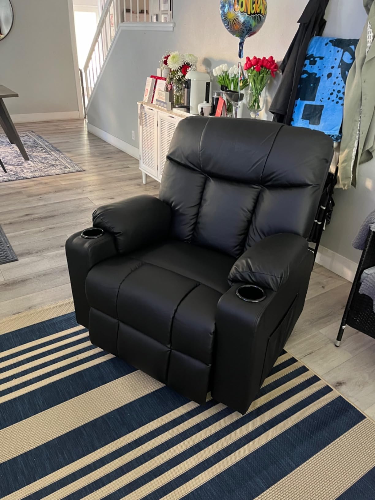 Bonzy Home Power Lift Recliner Chair with Heat and Massage, Faux Leather customer photo 1