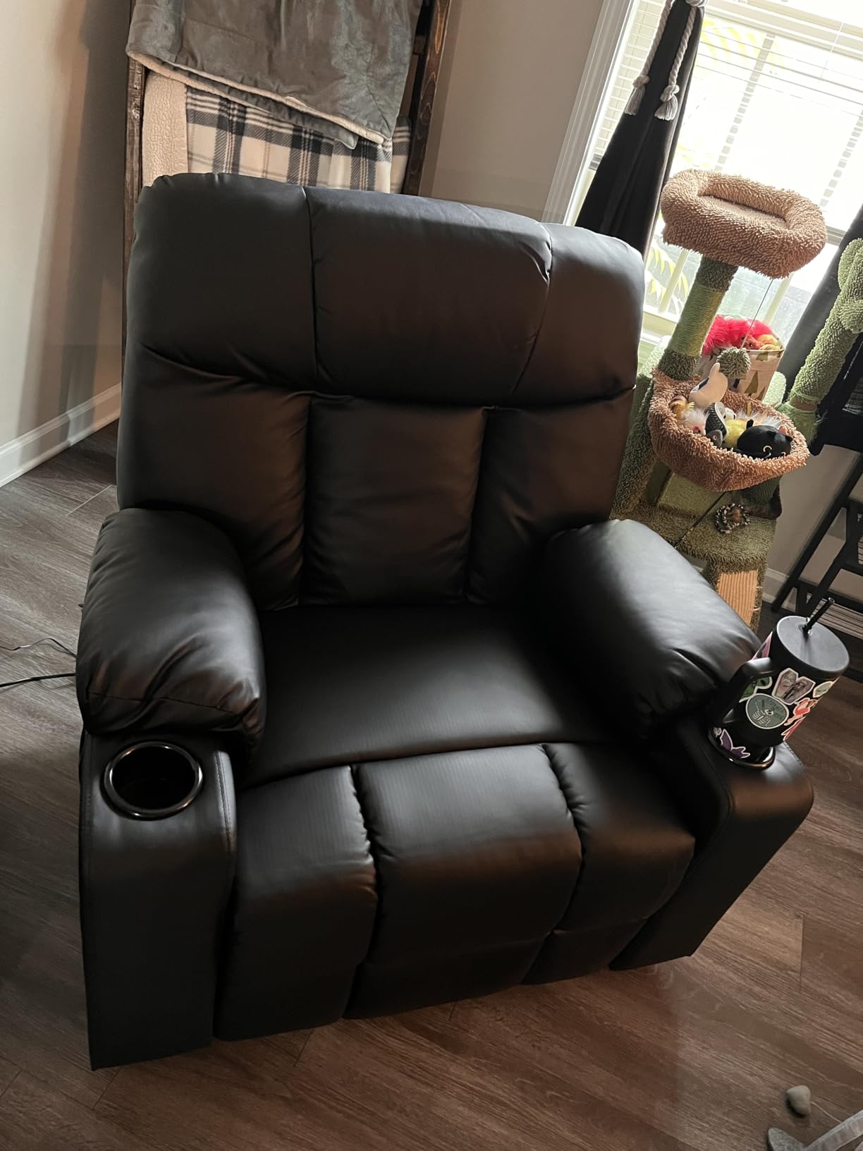 Bonzy Home Power Lift Recliner Chair with Heat and Massage, Faux Leather customer photo 2