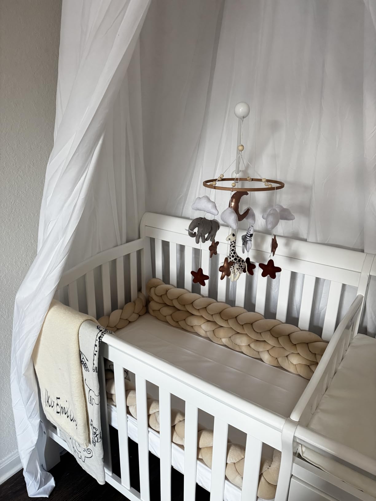 Baby Mobile for Crib, Baby Crib Mobile for Boys Girls, Baby Mobile for Bassinet, Boho Nursery Mobile, Nursery Decor Theme for Infant Bedroom Hanging, Gender Neutral Baby Gift customer photo 1