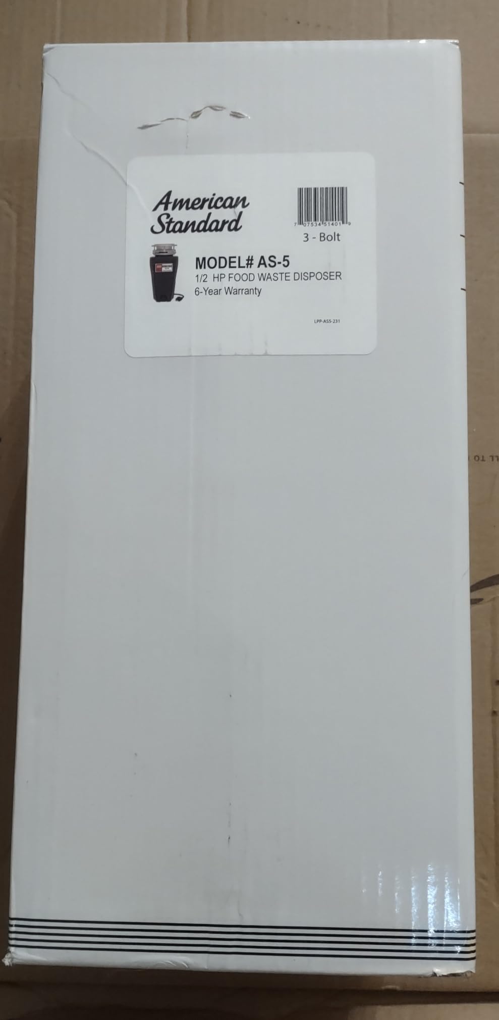 American Standard Anti-Jam 1/2 HP Garbage Disposal, Includes Power Cord customer photo 1