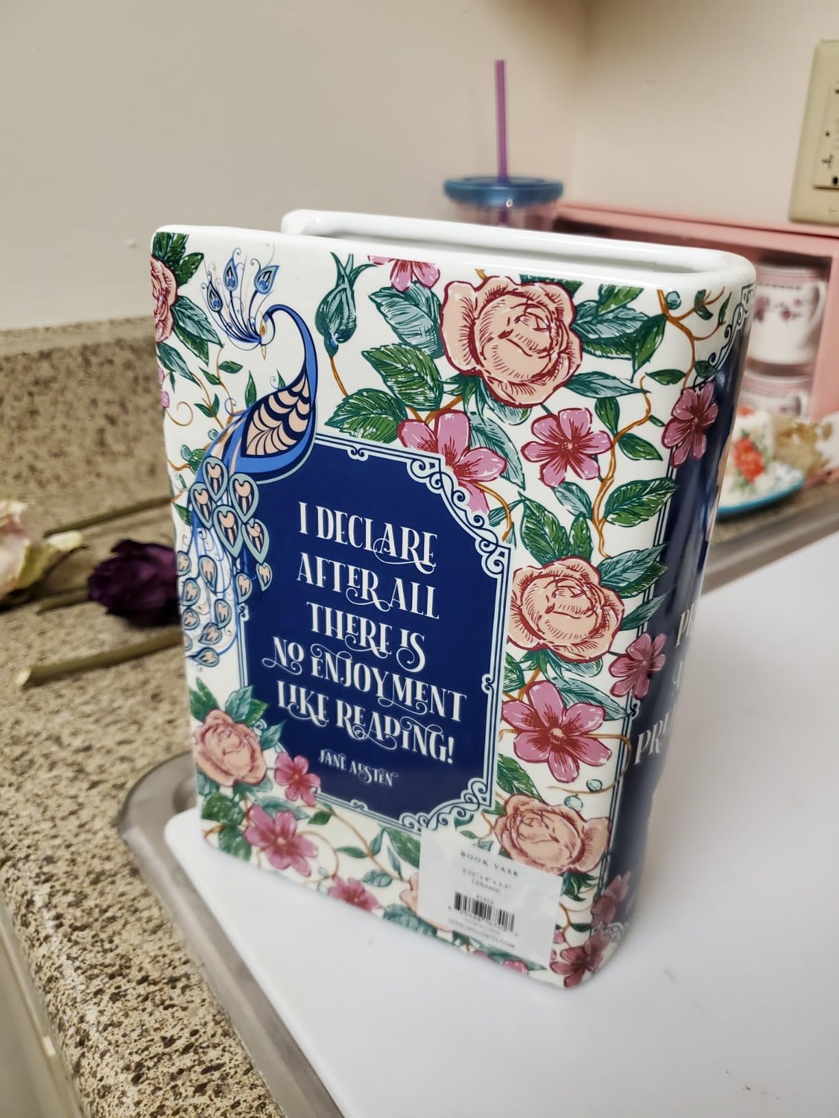 Steel Mill & Co. Ceramic Book-Shaped Vase, Pride and Prejudice customer photo 1