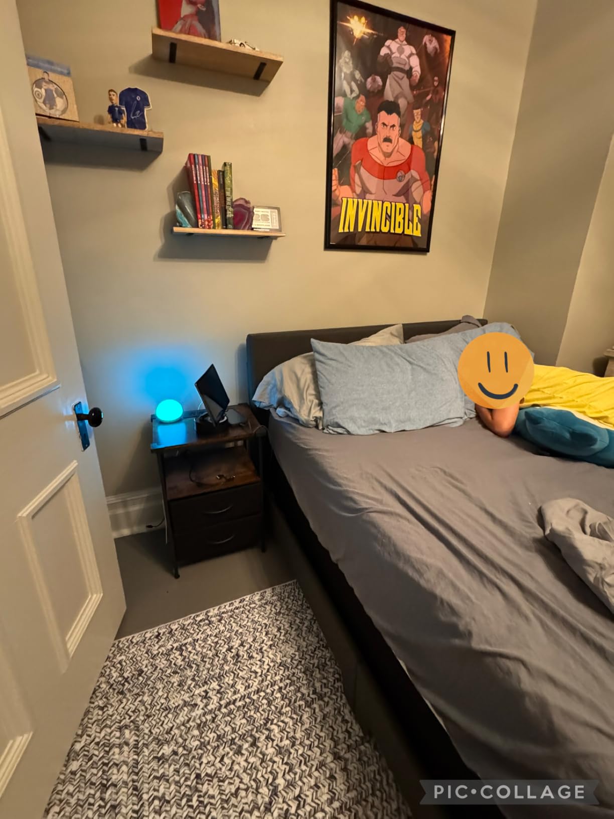 Huuger Nightstand with Charging Station, 27.6 Inch Bedside Table,Side Table customer photo 2