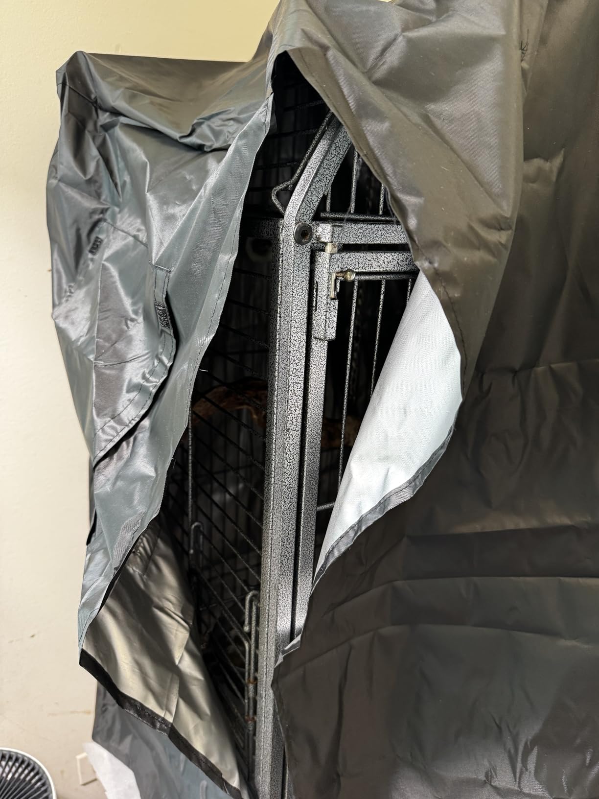 Universal Bird Cage Cover, Dark Colored Drape for Animal Crate, Waterproof & Washable Night Cover for Cages, Distraction and Light Eliminator for Mink, Totoro, Parakeets, Parrot (XL - 38”L×23”W×51”H) customer photo 2