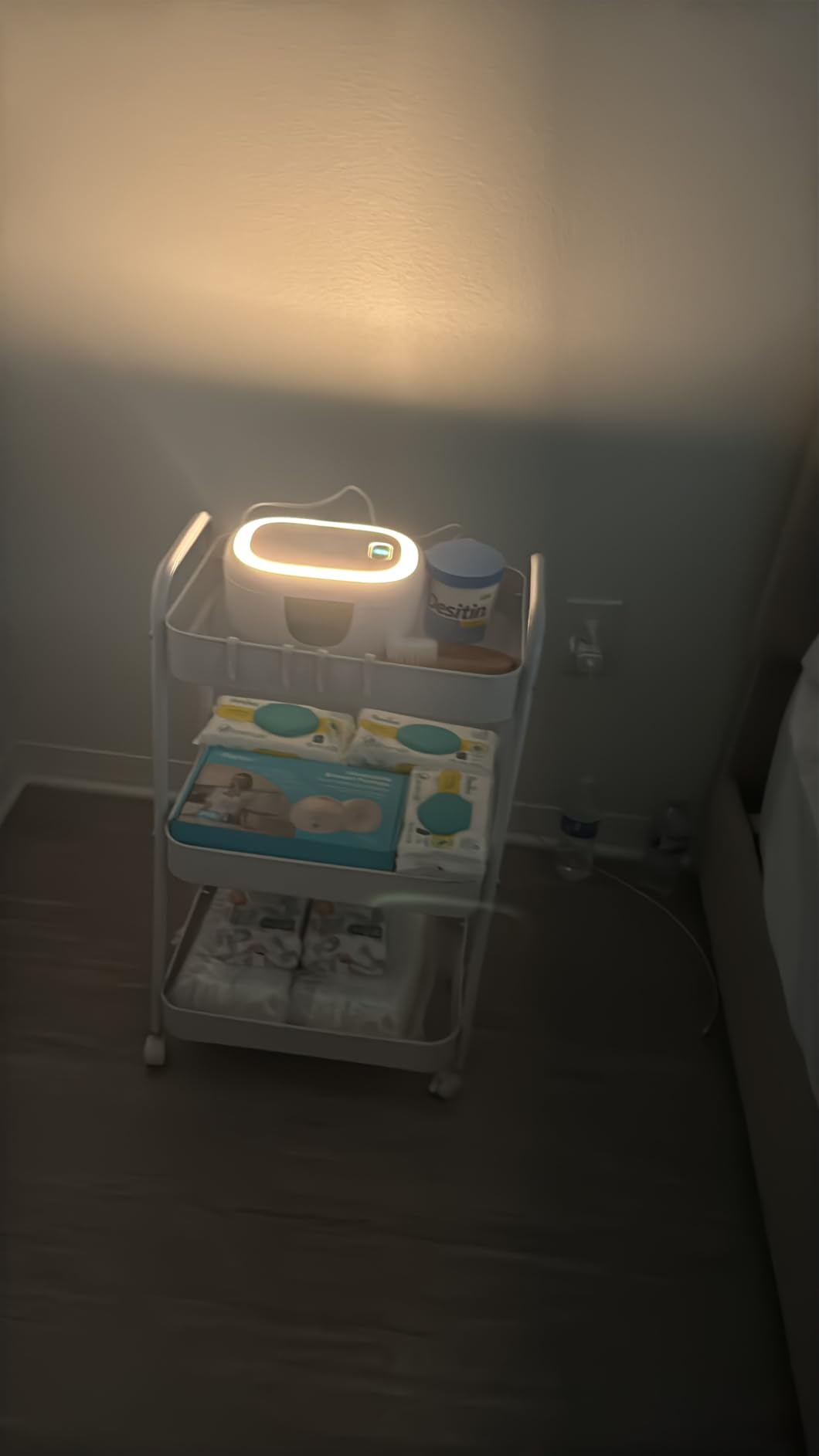 Momcozy Baby Wipe Warmer, Innovative Spring Design, Large Capacity Dispenser | Wipe Warmer with Night Light, Fast and Even Heating, 4 Adjustable Temperature Modes, Green customer photo 1