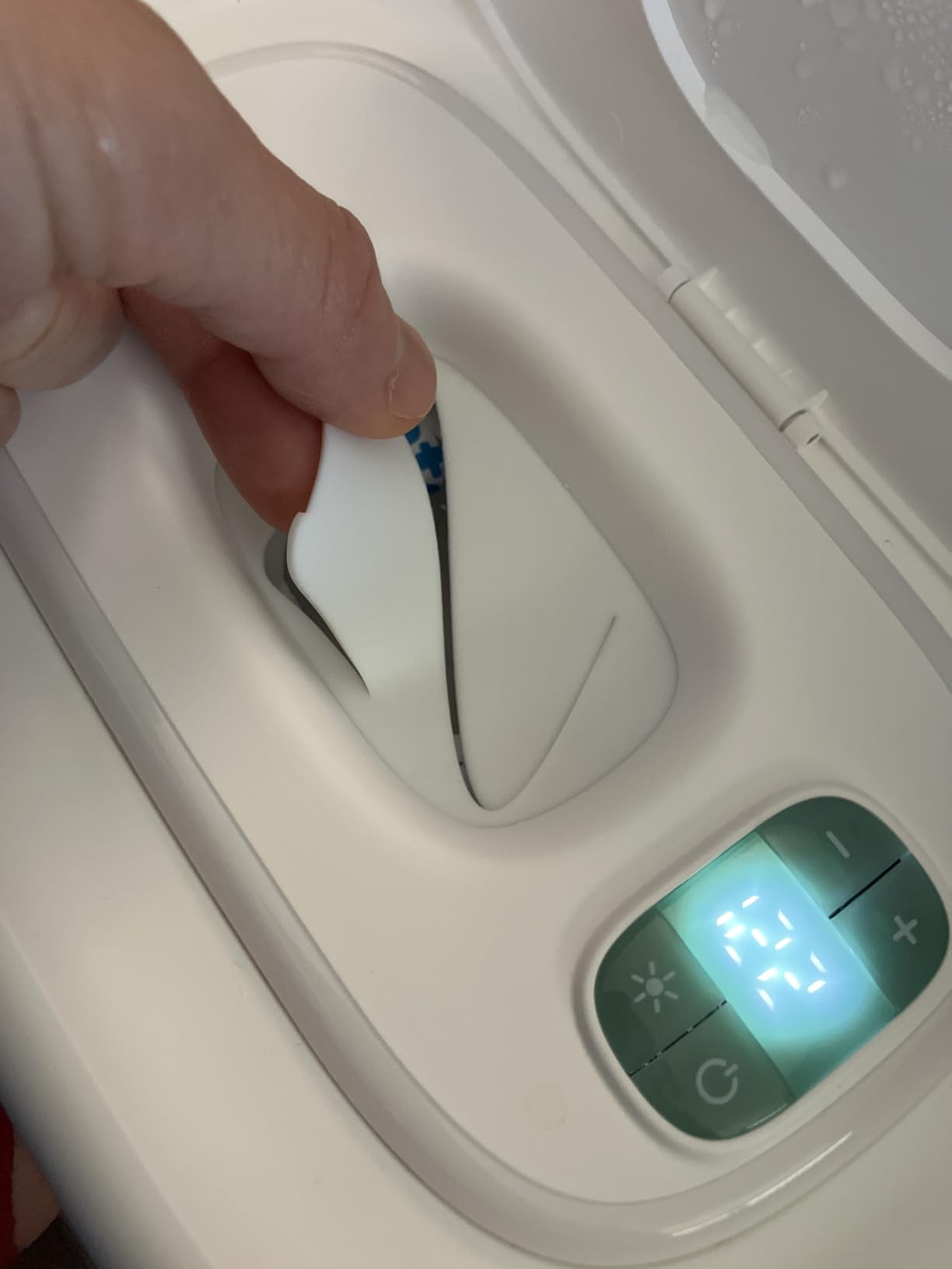 Momcozy Baby Wipe Warmer, Innovative Spring Design, Large Capacity Dispenser | Wipe Warmer with Night Light, Fast and Even Heating, 4 Adjustable Temperature Modes, Green customer photo 2