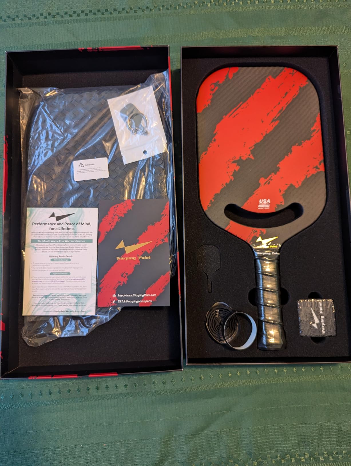 Warping Point Ascent Pickleball Paddles| Carbon Fiber Pickleball Racket with Aero Throat | Textured Grit Surface | Hexa Polymer Core | Designed for Swing Speed and Maneuverability customer photo 2