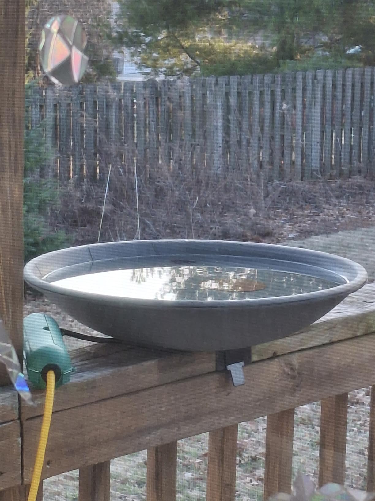 Wild Bird Lover's Heated Bird Bath w/Deck Rail Brackets, 20