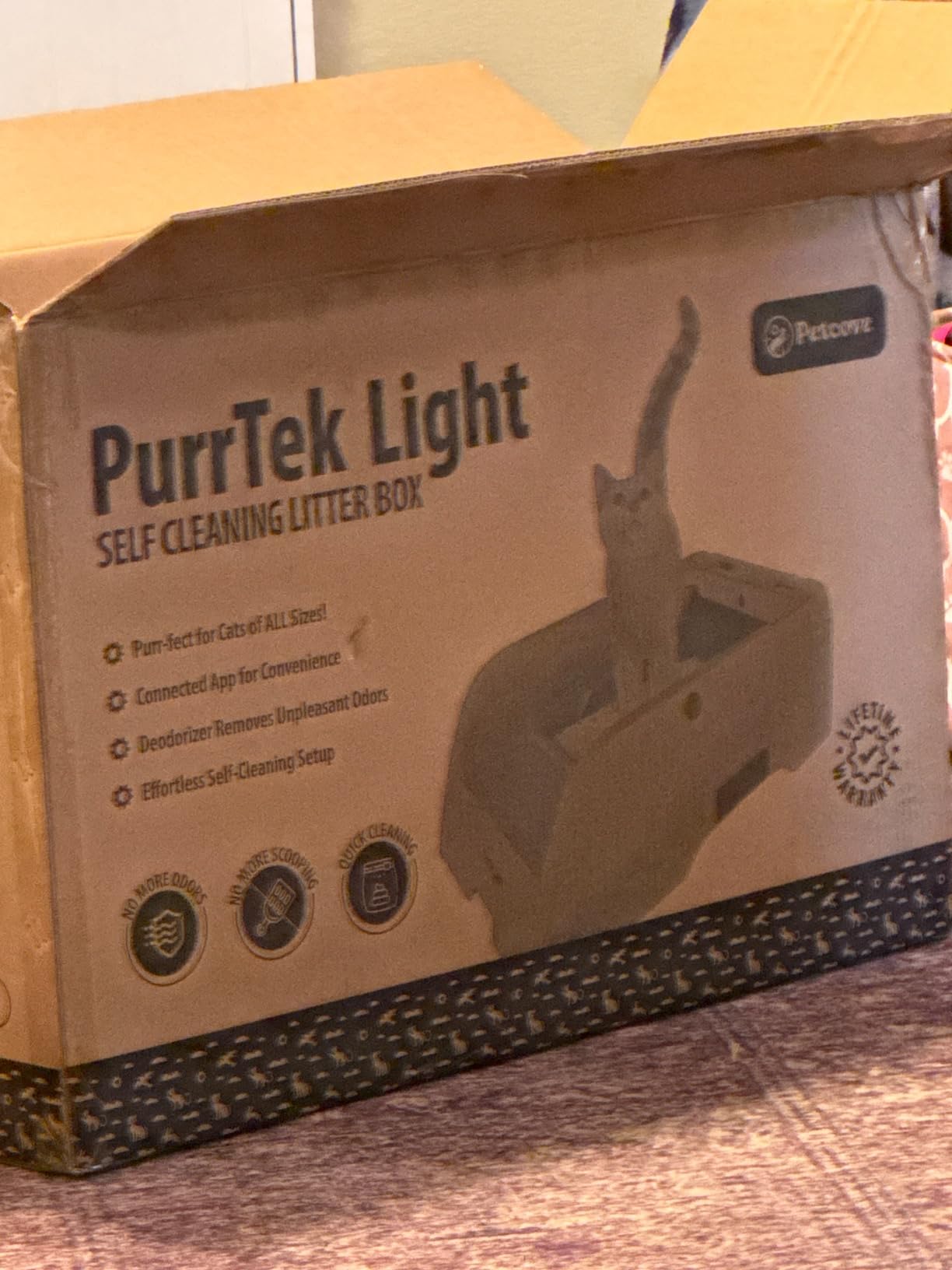 Petcove PurrTek Automatic Litter Box Self Cleaning 5GHz Wi-Fi, Odor Control | Quiet Operation with App Sealed Waste Bin, Advanced Safety Sensors, Auto Smart Self Cleaning Cat Litter Box for Multiple Cats customer photo 2