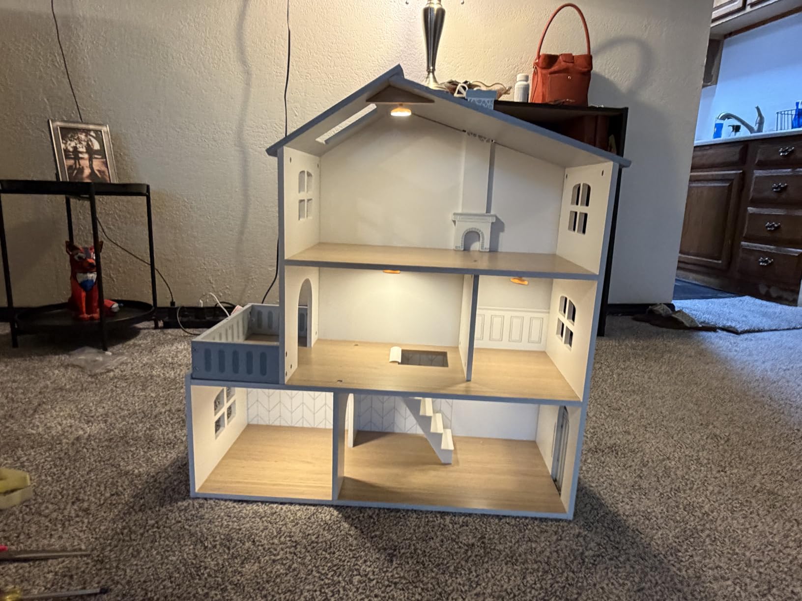 ROBUD Doll House, Wooden Dollhouse, Dollhouse Playset customer photo 2