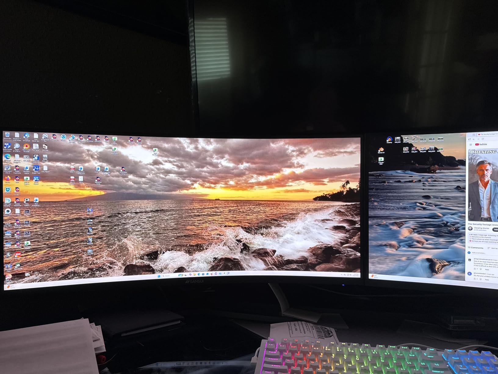 SANSUI 32-Inch Curved Gaming Monitor WQHD 2560 x 1440 180Hz Curved 1500R customer photo 1