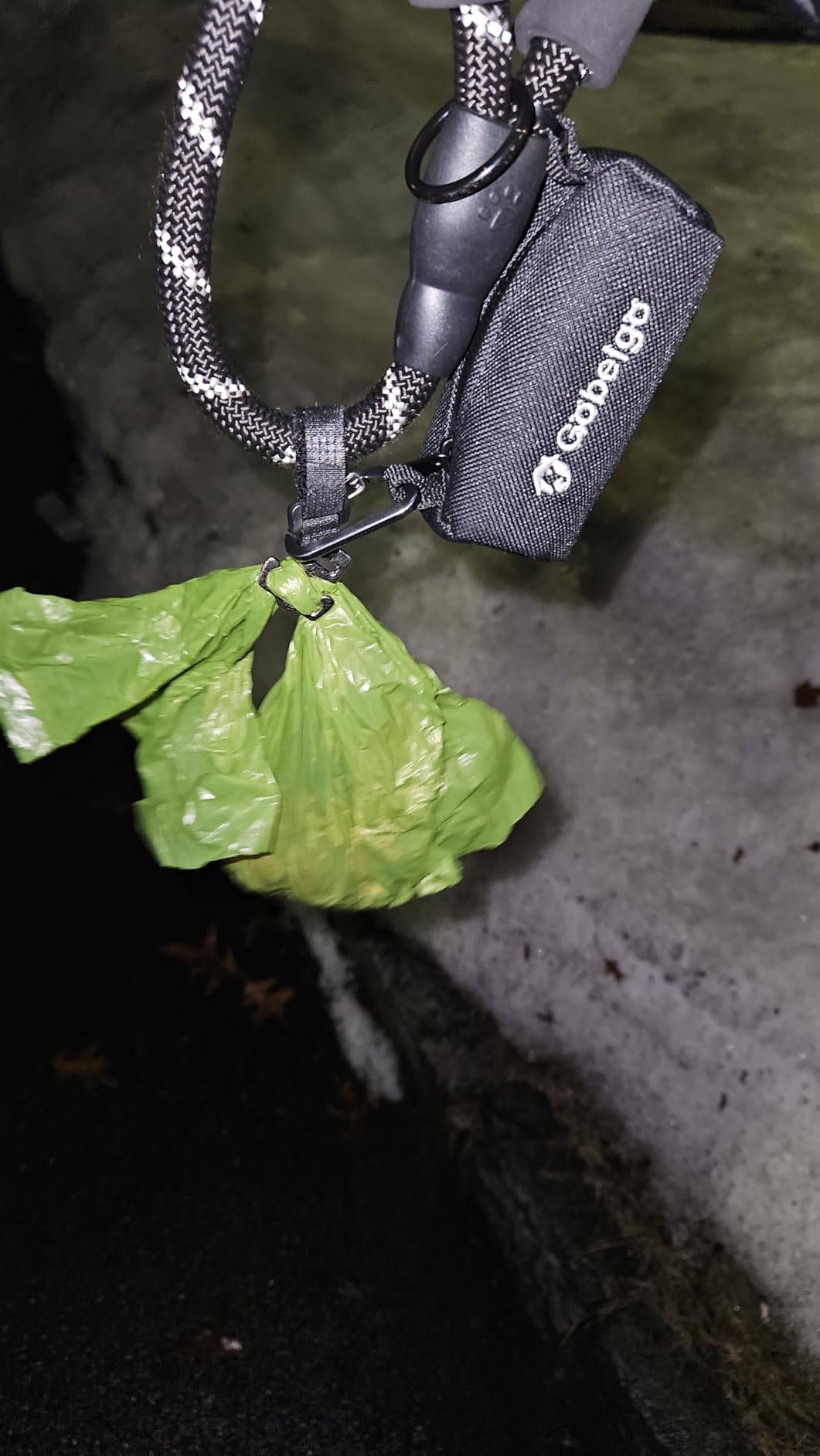 Gobeigo Dog Poop Bag Holder with Used Bag Carrier(Black) customer photo 2