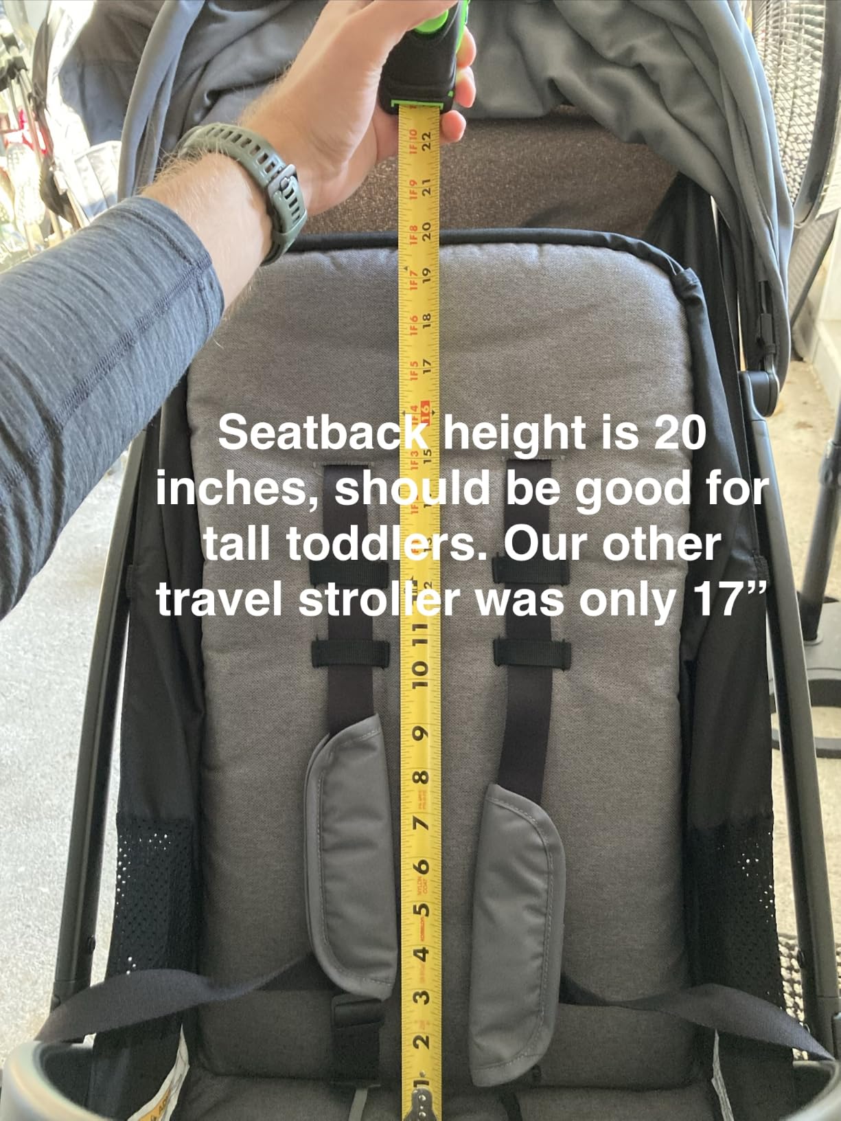 Graco Ready2Jet Compact Stroller Overhead Friendly Compact Travel Stroller with Automatic Fold, Kingston customer photo 2