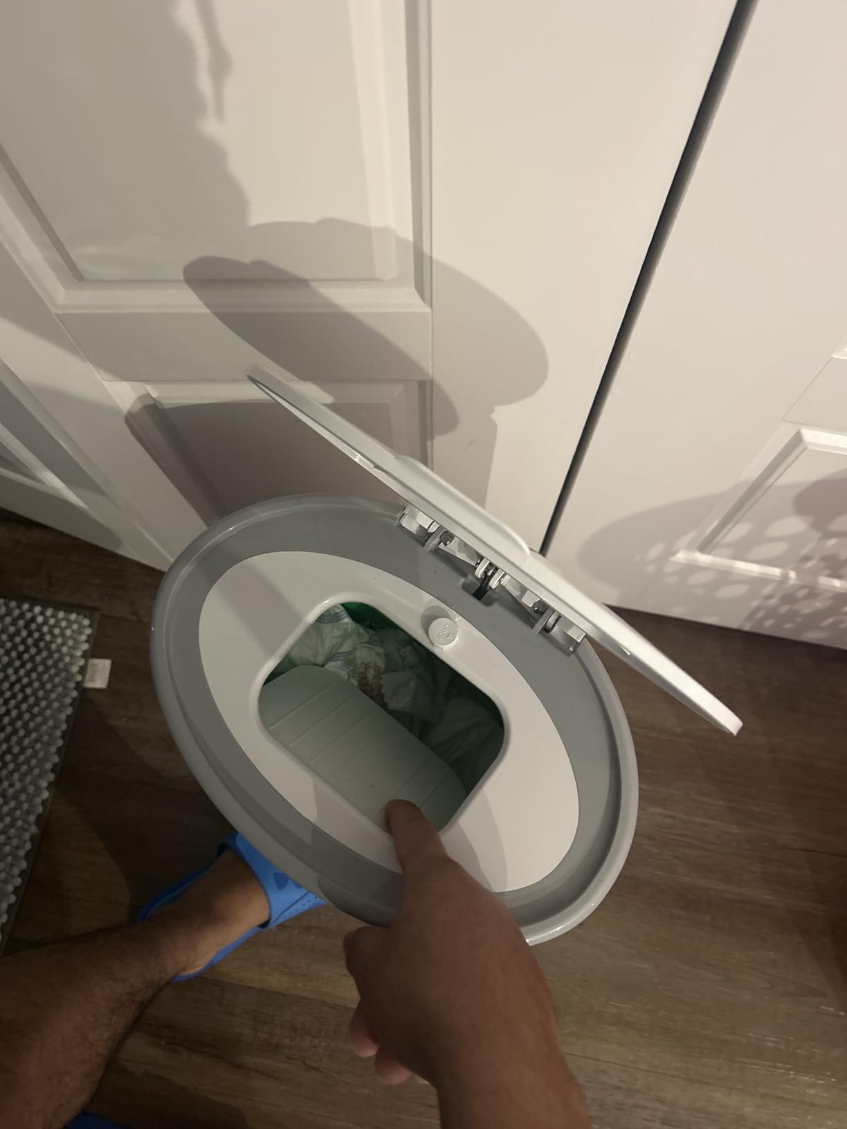 Diaper Dekor EKO Classic Diaper Pail, White | ONLY Eco-Friendly Diaper Pail Made with 70% Recycled Materials | Hands-Free: Step-Drop-Done | Cost-Effective Refill System customer photo 2