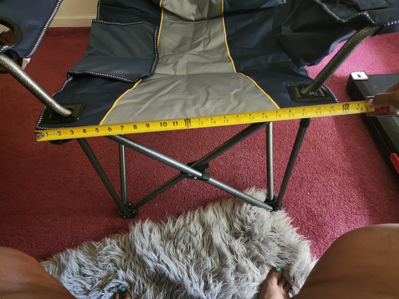 ALPHA CAMP Oversized Fully Padded Camping Chairs with Lumbar Support | Heavy Duty 500 LBS, Steel Frame, Cooler Bag, 600D Oxford, Cup Holder, Carry Bag customer photo 2