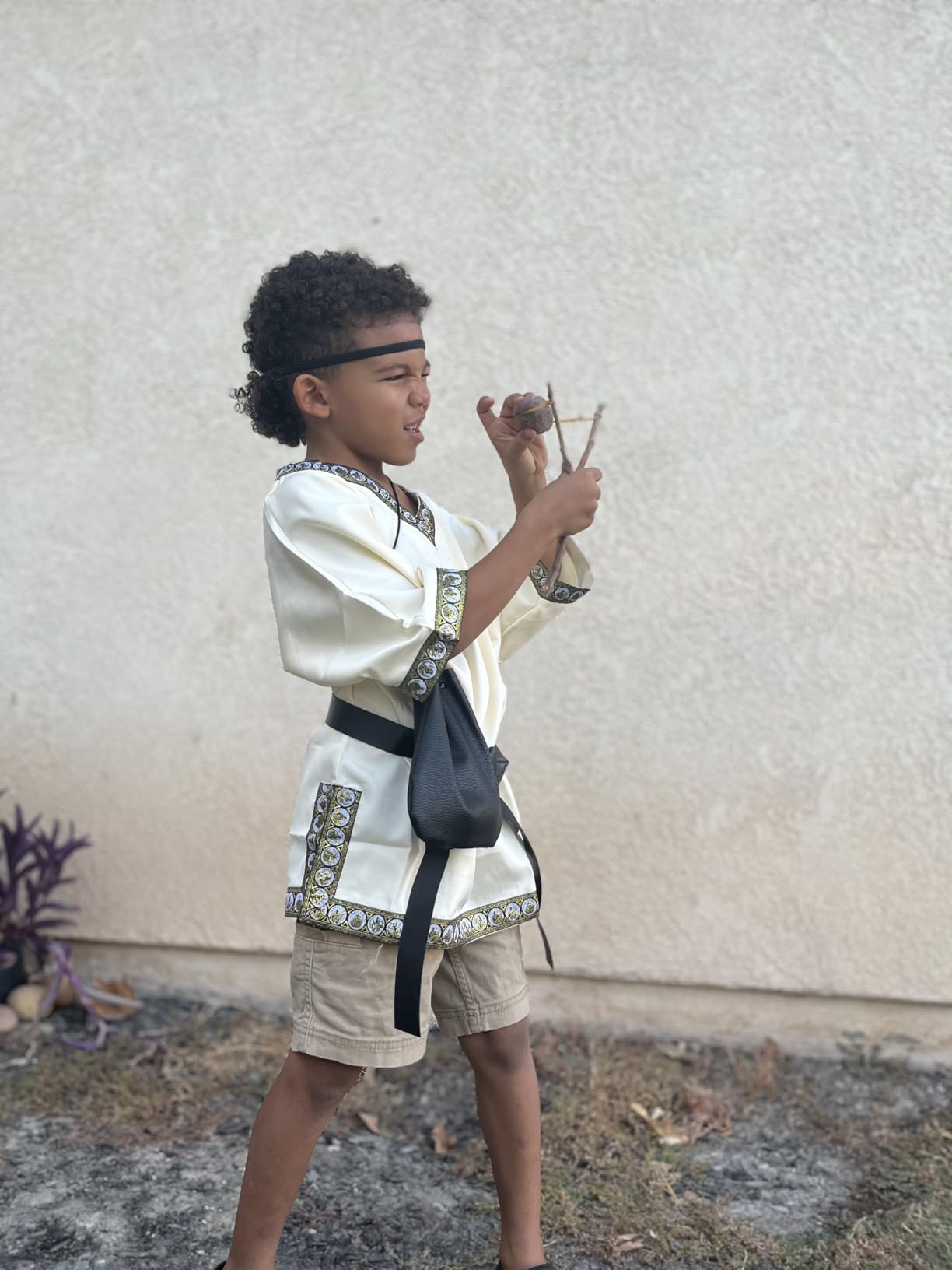 Kids Medieval Costume Boys Viking Tunic Knight Warrior Renaissance Shirts with Belt customer photo 2