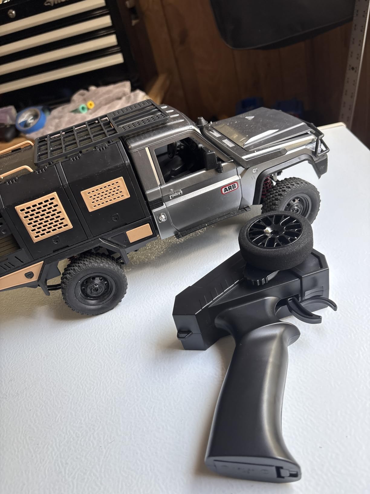 MN82 RC Rock Crawler, 2.4Ghz Toyota Remote Control Truck, 4WD 2 Speeds Switch RC Crawler Off-Road Pick-up with 2 Upgraded 1200mah Battery, 1/12 Scale Trucks (with Gift) customer photo 1