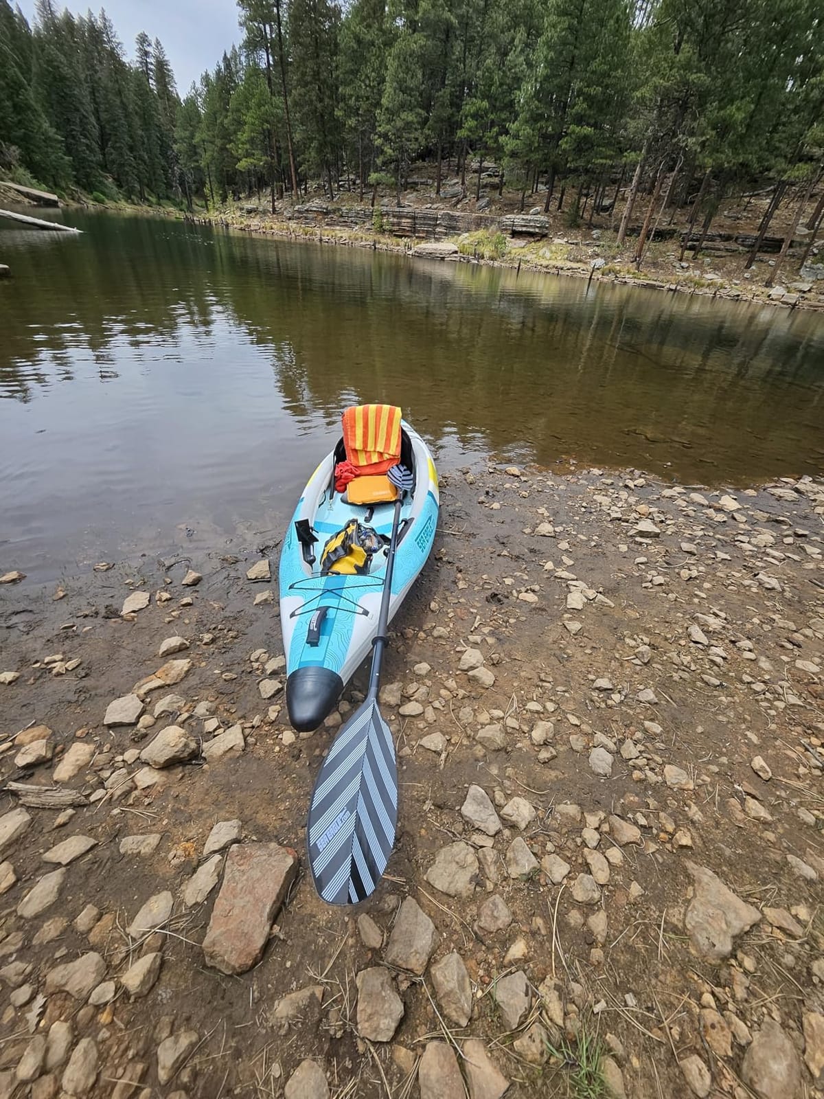 Sea Eagle EZLITE 10 Ultralight, All Woven, Drop Stitch, Rigid, High Performance, Easy Setup, 10' Solo Inflatable Kayak w/Backpack, Seat Paddle and Adjustable Footrests customer photo 2