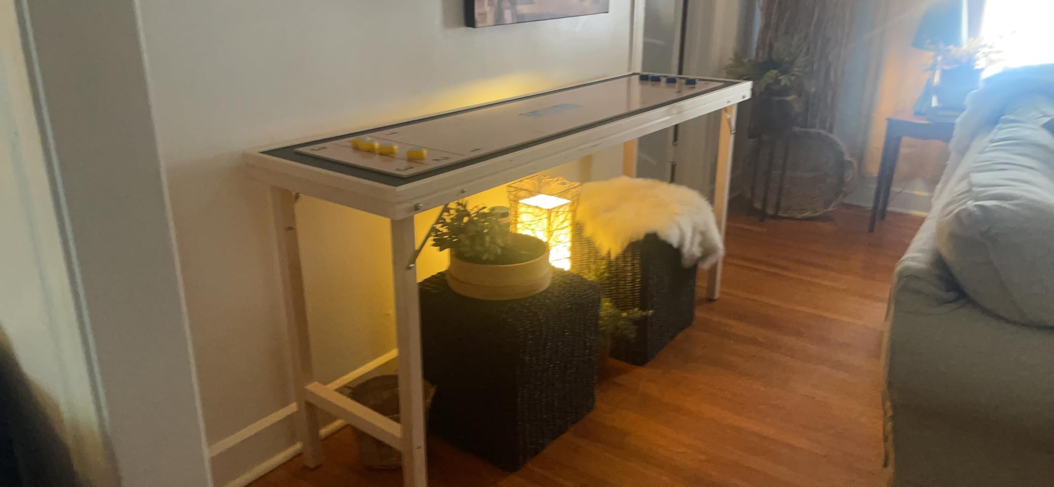 6-Foot Premium Shuffleboard Table w/Folding Legs, Pucks, and Optional LED Lights - Awesome Graphics - Choose Your Model customer photo 1