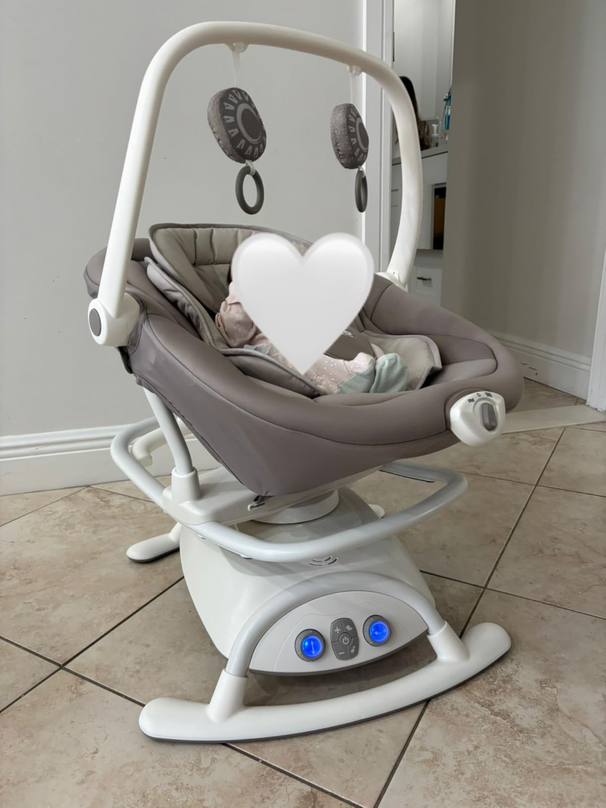 Joie Cinnamon 2-in-1 Glider & Rocker, Multi-Motion Baby Swing | Swing and Rocker Combo with Plush Fabrics, Compact Design, and Multiple Recline Positions customer photo 1