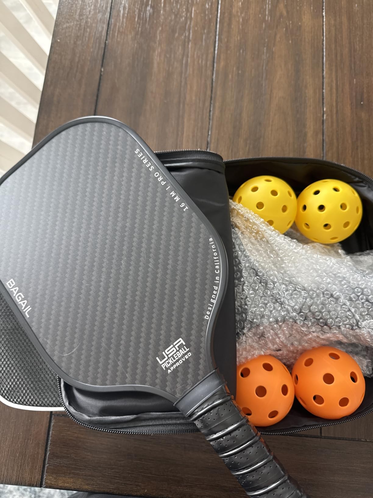 BAGAIL Pickleball Paddles, USAPA Approved Fiberglass Surface Pickleball Set, Lightweight Pickle Ball Rackets with 4 Balls, 1 Bag, Designed in California for Traction and Stability customer photo 2