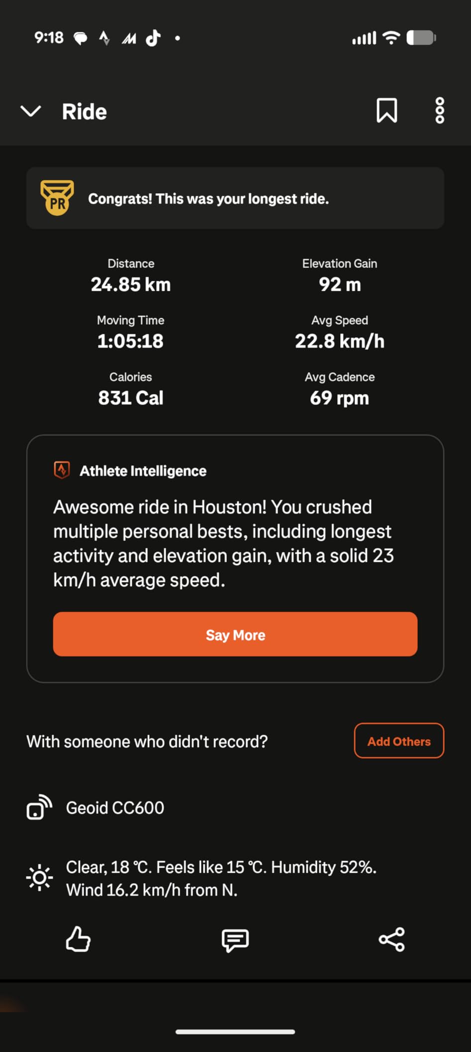 GEOID CC600 Color Screen Bike/Cycling Computer Wireless - Route Navigation with Reroute Planing, WiFi & Bluetooth, Fast 5s GPS Positioning, Free Indoor Training customer photo 1