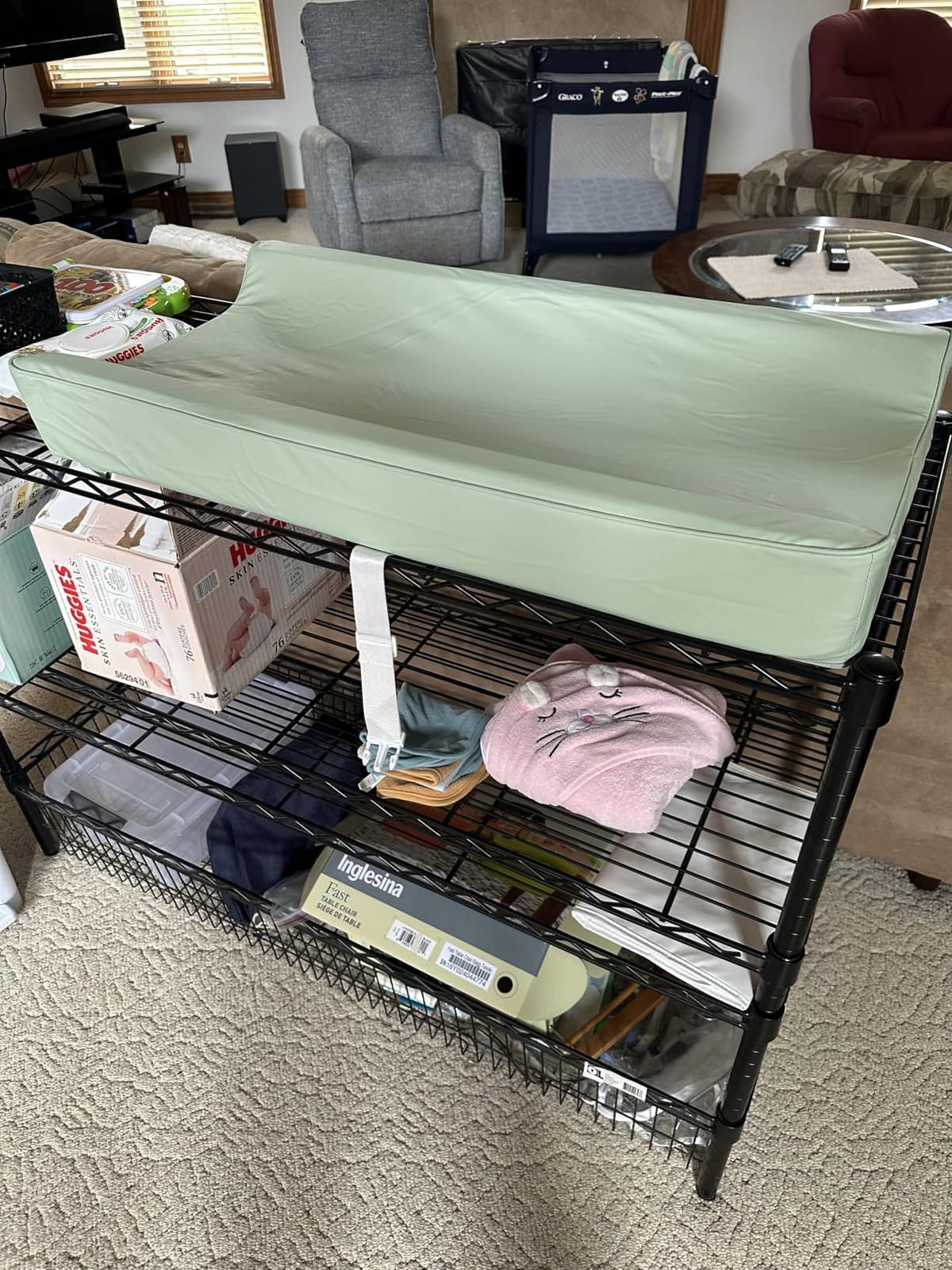 Blissful Diary Vegan Leather Baby Changing Pad with Waterproof & Wipe-Clean PU Cover, Taupe customer photo 1
