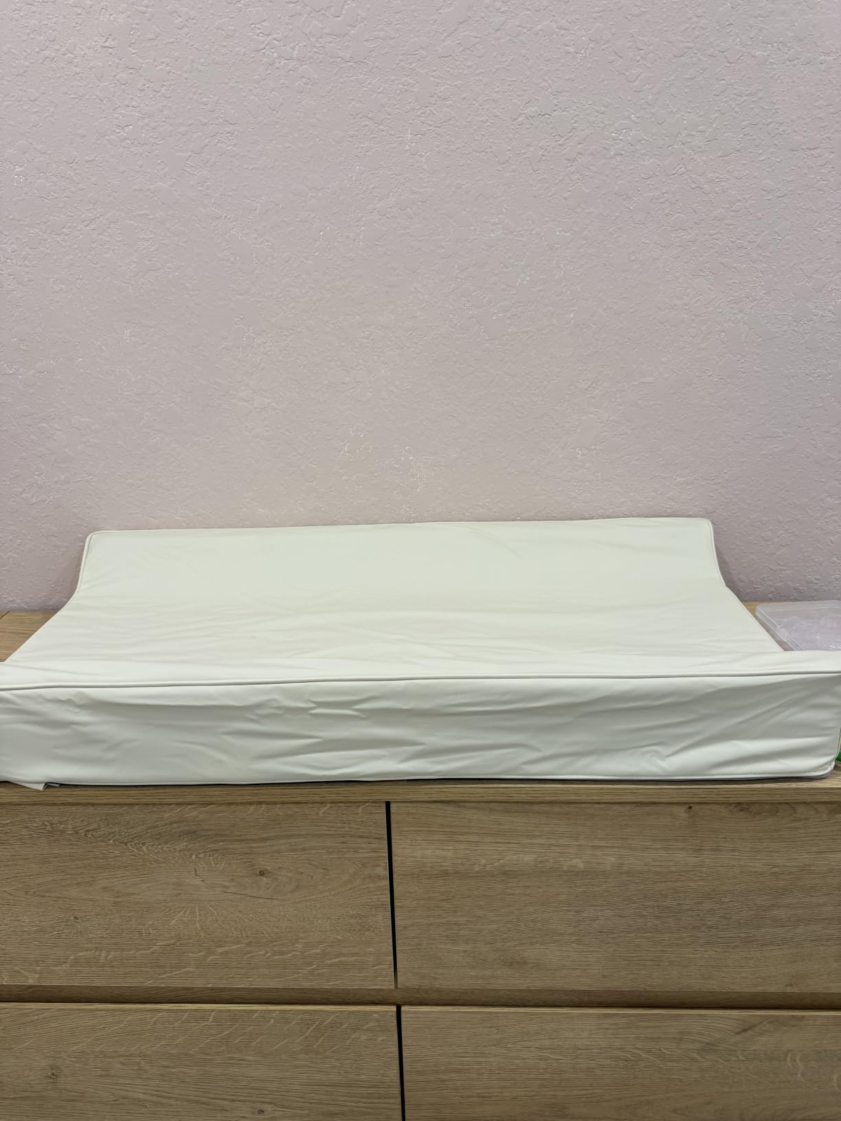 Blissful Diary Vegan Leather Baby Changing Pad with Waterproof & Wipe-Clean PU Cover, Taupe customer photo 2