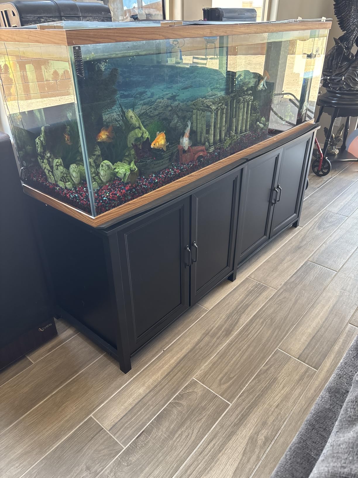 GDLF 100-150 Gallon Large Fish Tank Stand,Furniture-Style Aquarium Stand | 60