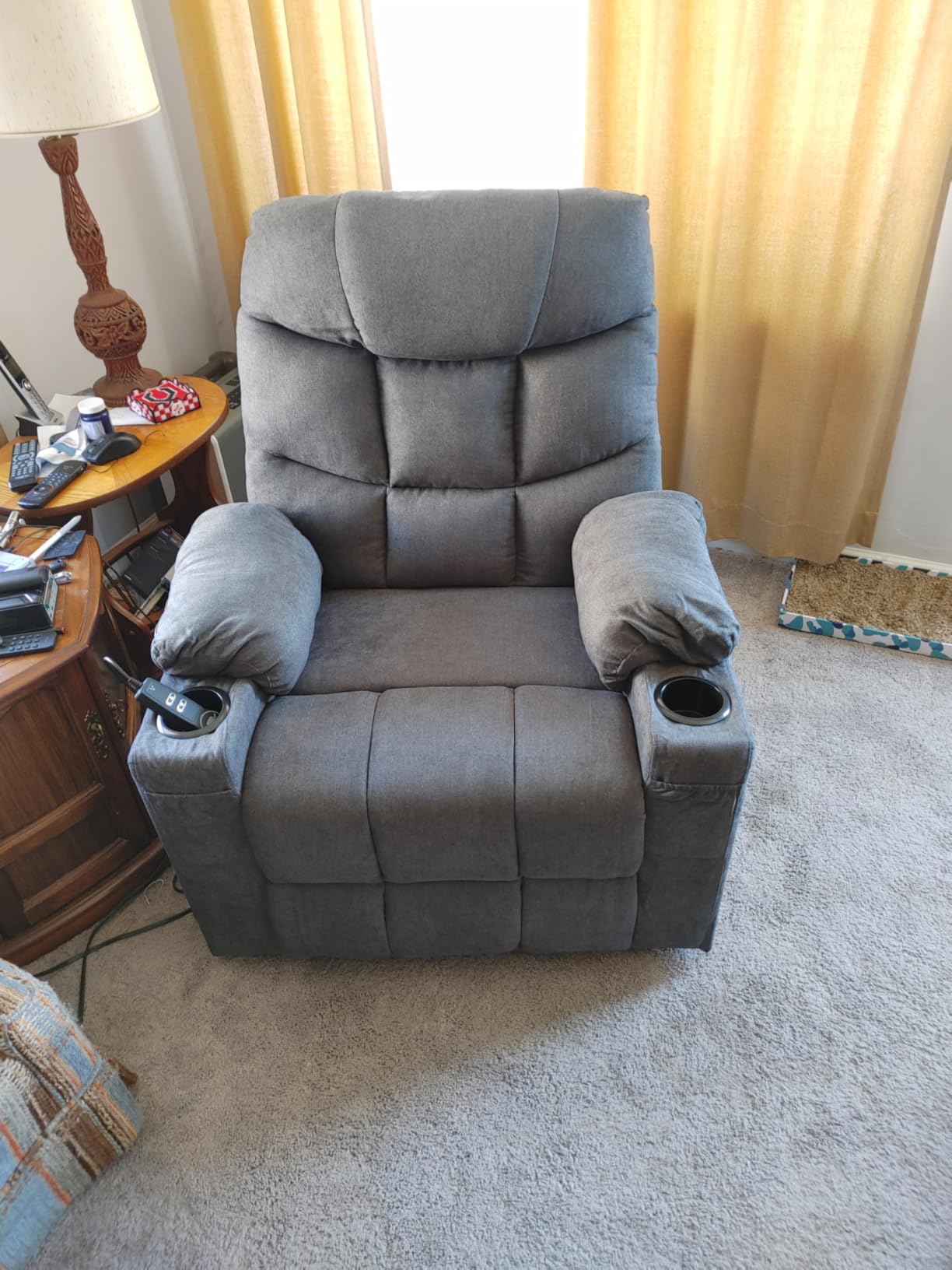 Esright Power Lift Recliner Chair for Elderly with Heat and Massage, Grey customer photo 2