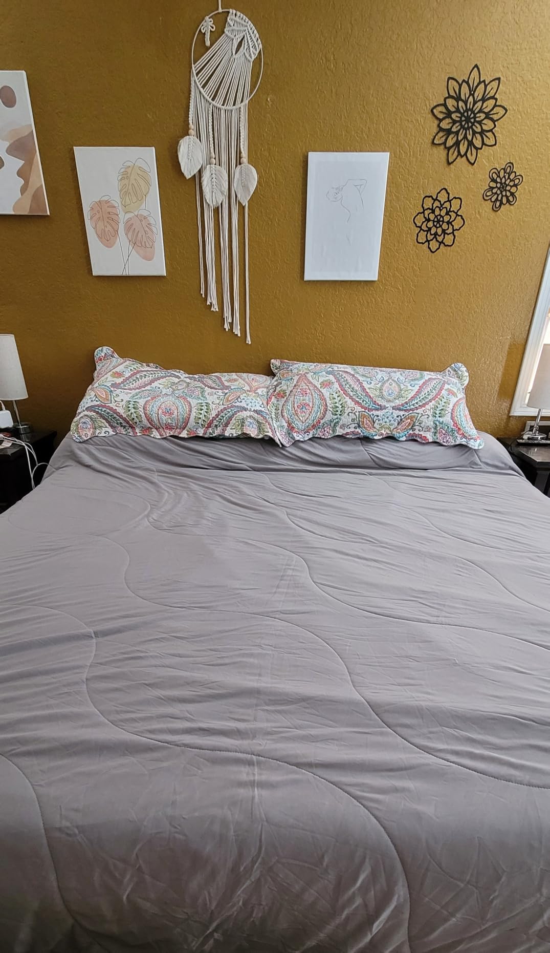 DOWNCOOL Cooling Comforter Queen Size,Grey Cooling Blanket for Hot Sleeper customer photo 1