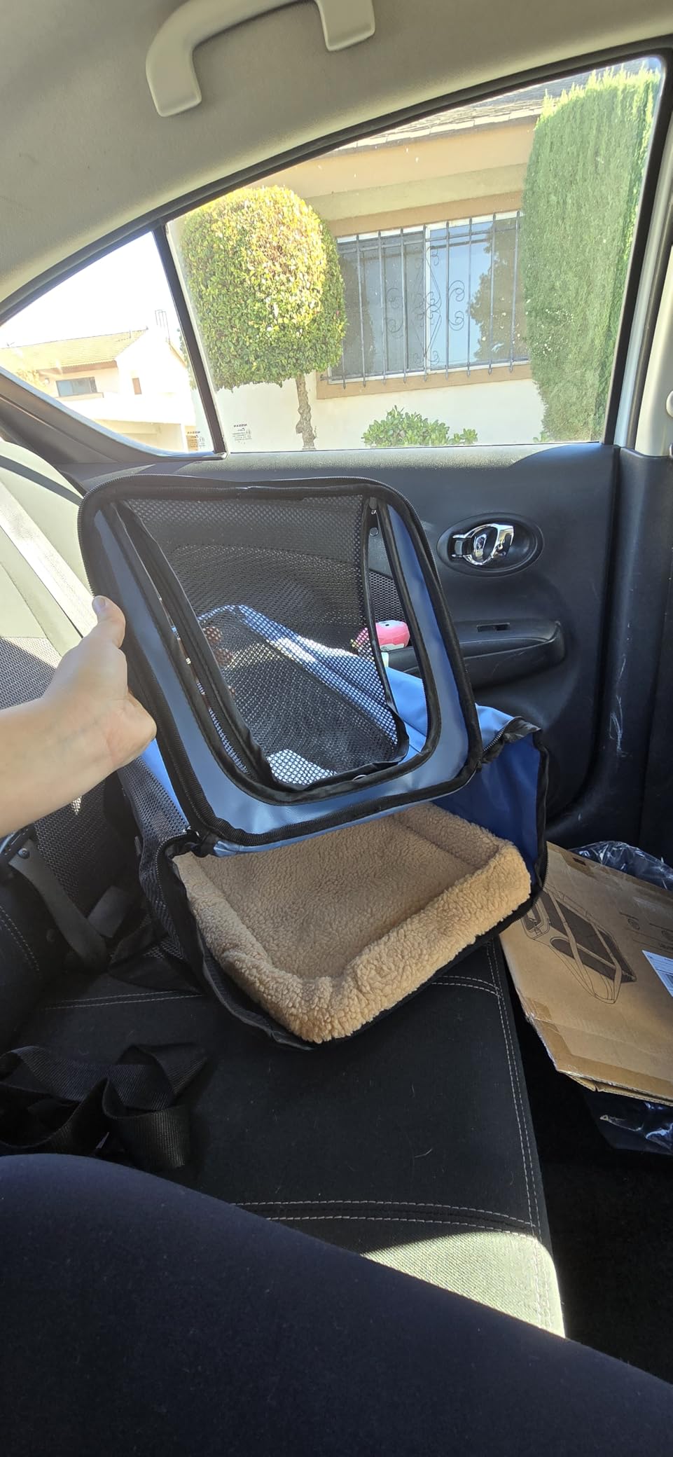 PETSFIT Cat Carrier Soft with Patented Safety Buckles, Safe for Car Travel | Lockable Zippers, Safety Tether, Escape-Resistant Pet Carrier for Vet Visits, Airline Approved Under-Seat, Up to 12 lbs customer photo 1