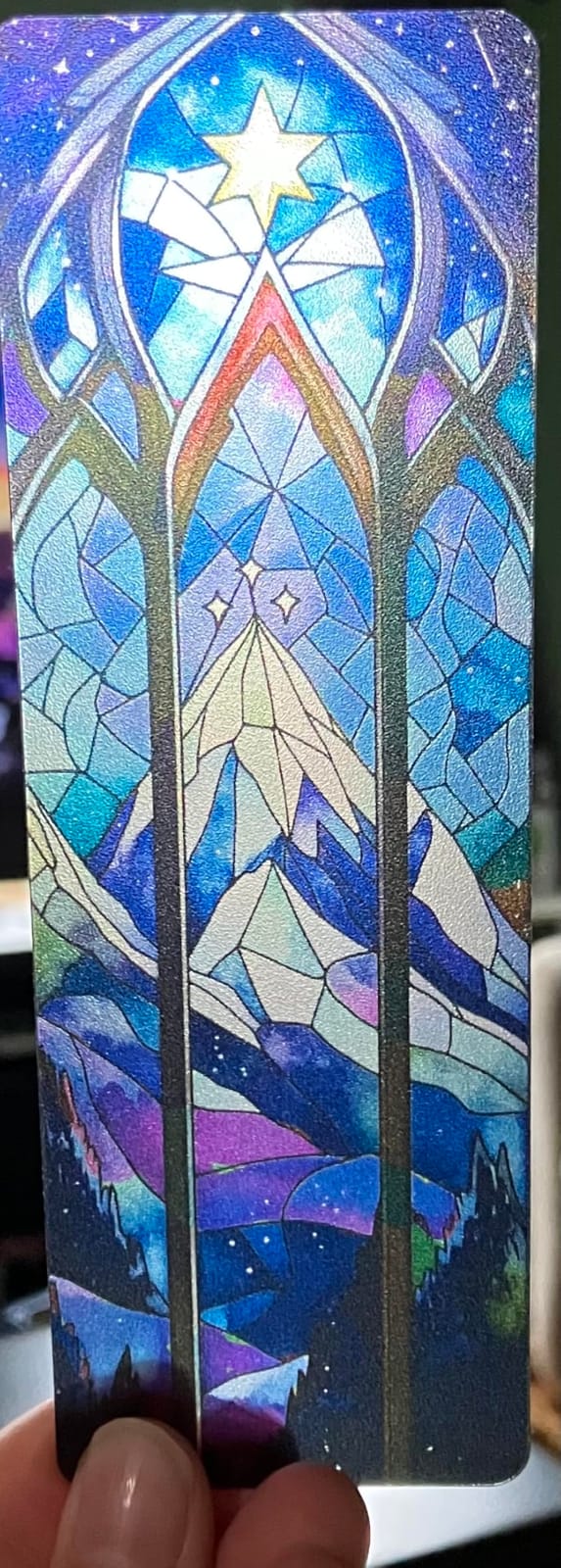 TwoDays Fantasy Stained Glass Art Transparent PVC Bookmarks, Dark Romance Merch for Readers, Romantasy Inspired Bookish Gifts for Book Lovers Booktok, Book Accessories (Set of 3, 6'' x 2'') customer photo 2