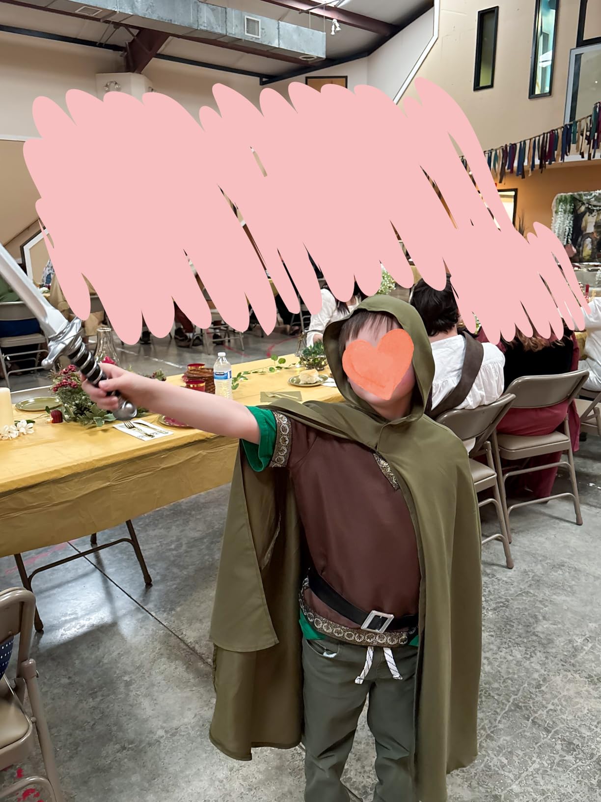 G.C Kids Renaissance Shirt Cloak Costume Belt Boys Medieval Costume Accessories Outfit Knight Hooded Cape Halloween Cosplay customer photo 1