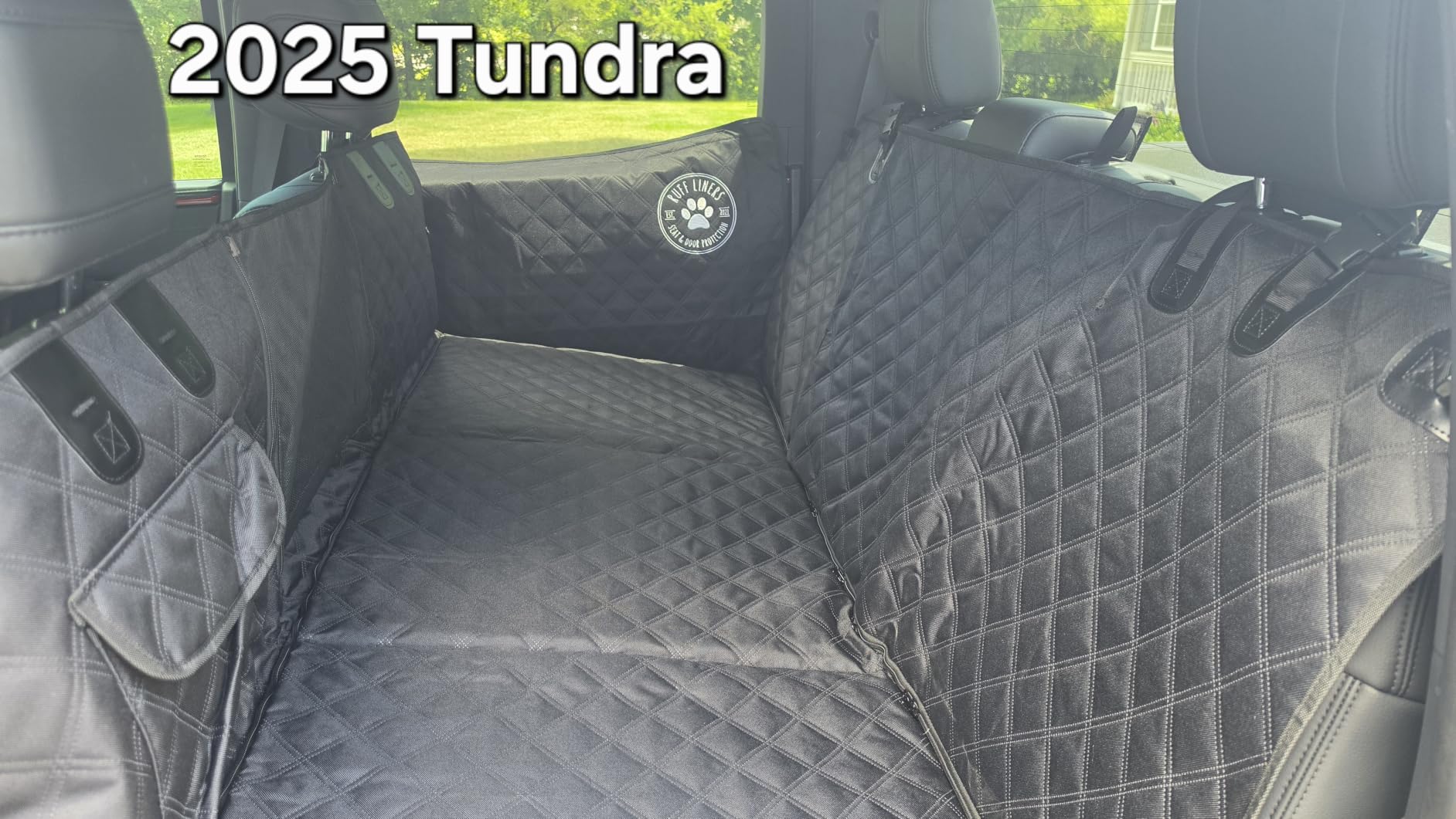 Ruff Liners XL Back Seat Extender for Dogs - As Seen on Shark Tank | Hard bottom adds 40% more space, holds up to 400 lbs, waterproof, machine-washable, heavy-duty Back Seat Cover for Dogs customer photo 1