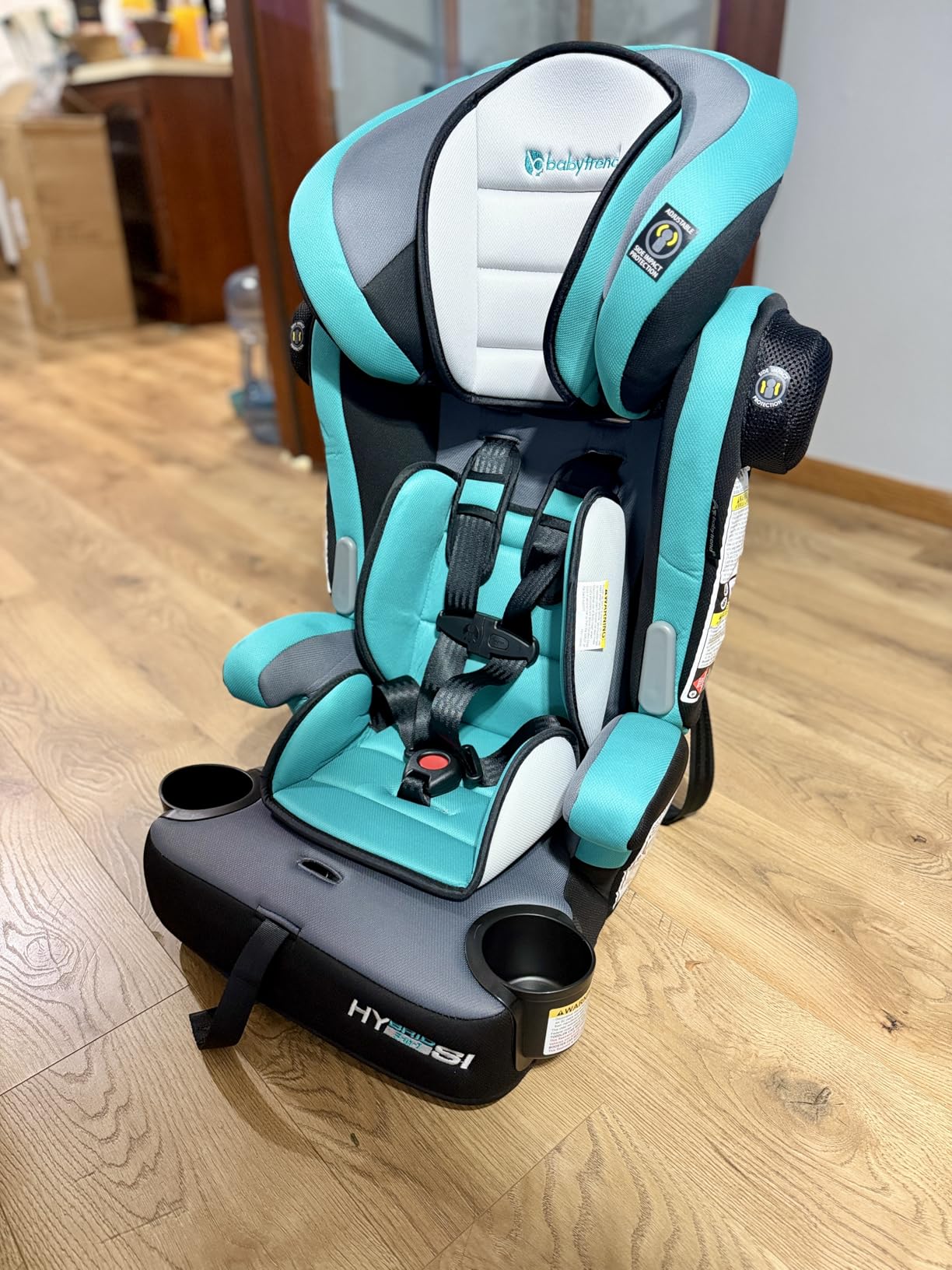 Baby Trend Hybrid SI 3-in-1 Combination Booster Seat, Hoboken Teal – Side-Impact Protection, 3-Stage Growth Design, Adjustable Headrest, Cushioned Comfort customer photo 1