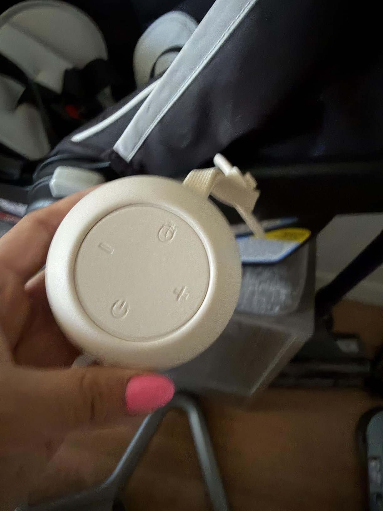 Portable Baby Sound Machine & Essentials for Babies & Kids-Putty | White Noise Machine[Timer Function][20 Soothing Sounds][15 Hours Battery Life]Travel,Registry,Gifts,Clips on Baby Stroller customer photo 1