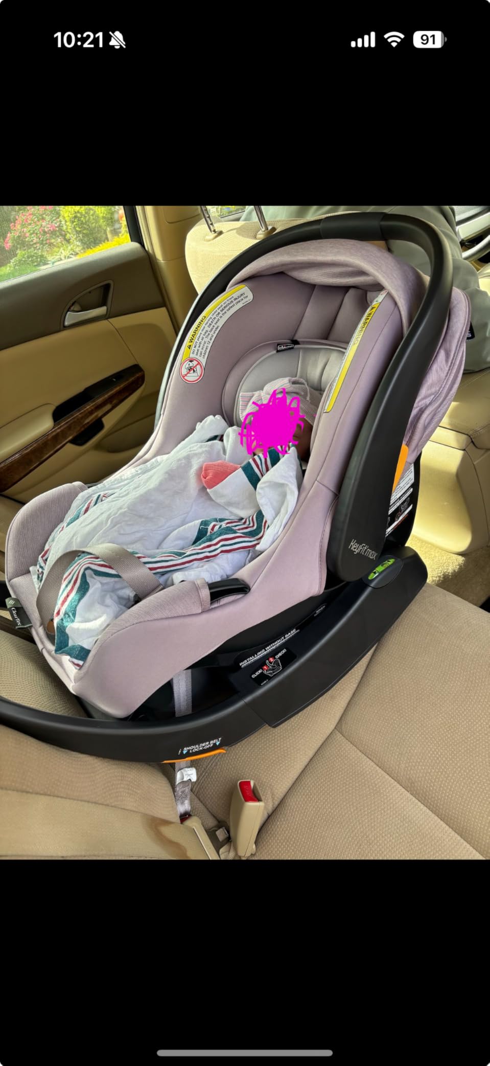 Chicco KeyFit Max ClearTex Infant Car Seat and Base, Rear-Facing, 4-30 lbs customer photo 1