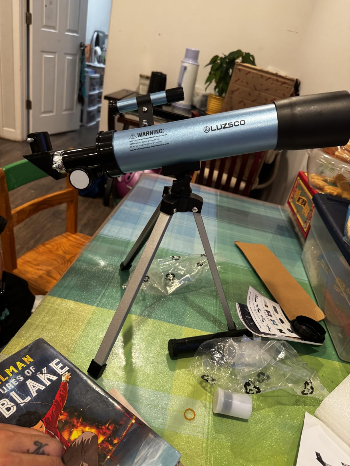 Telescope for Kids, 50mm 100x Beginner Telescope with Tripod | 2 Eyepieces, Finder Scope, Portable Design, STEM Astronomy Learning, Educational Gift for Boys & Girls Ages 6-12 customer photo 1