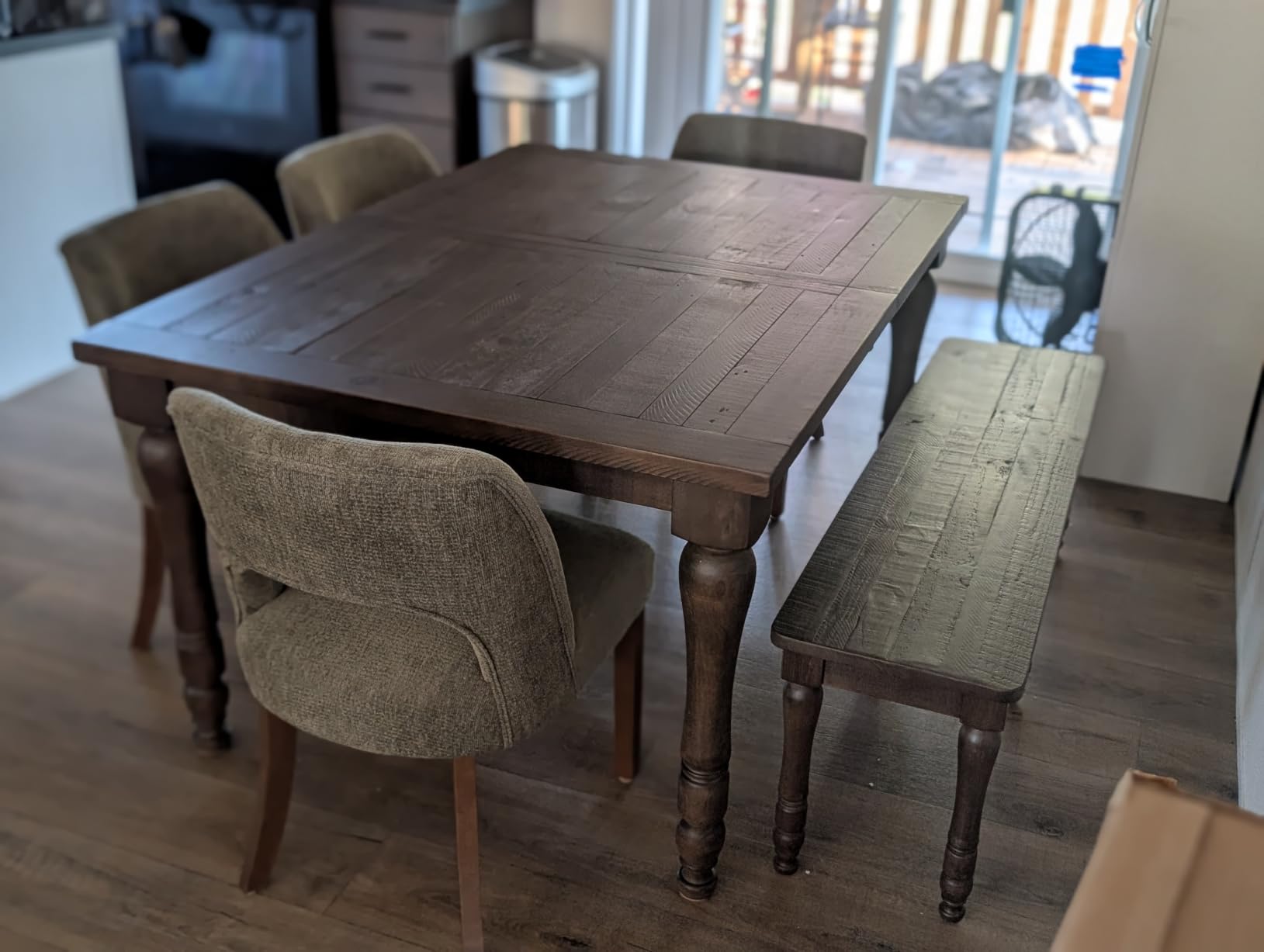 VKNOW Dining Chairs Set of 4, Fabric Dining Chairs, Green customer photo 1