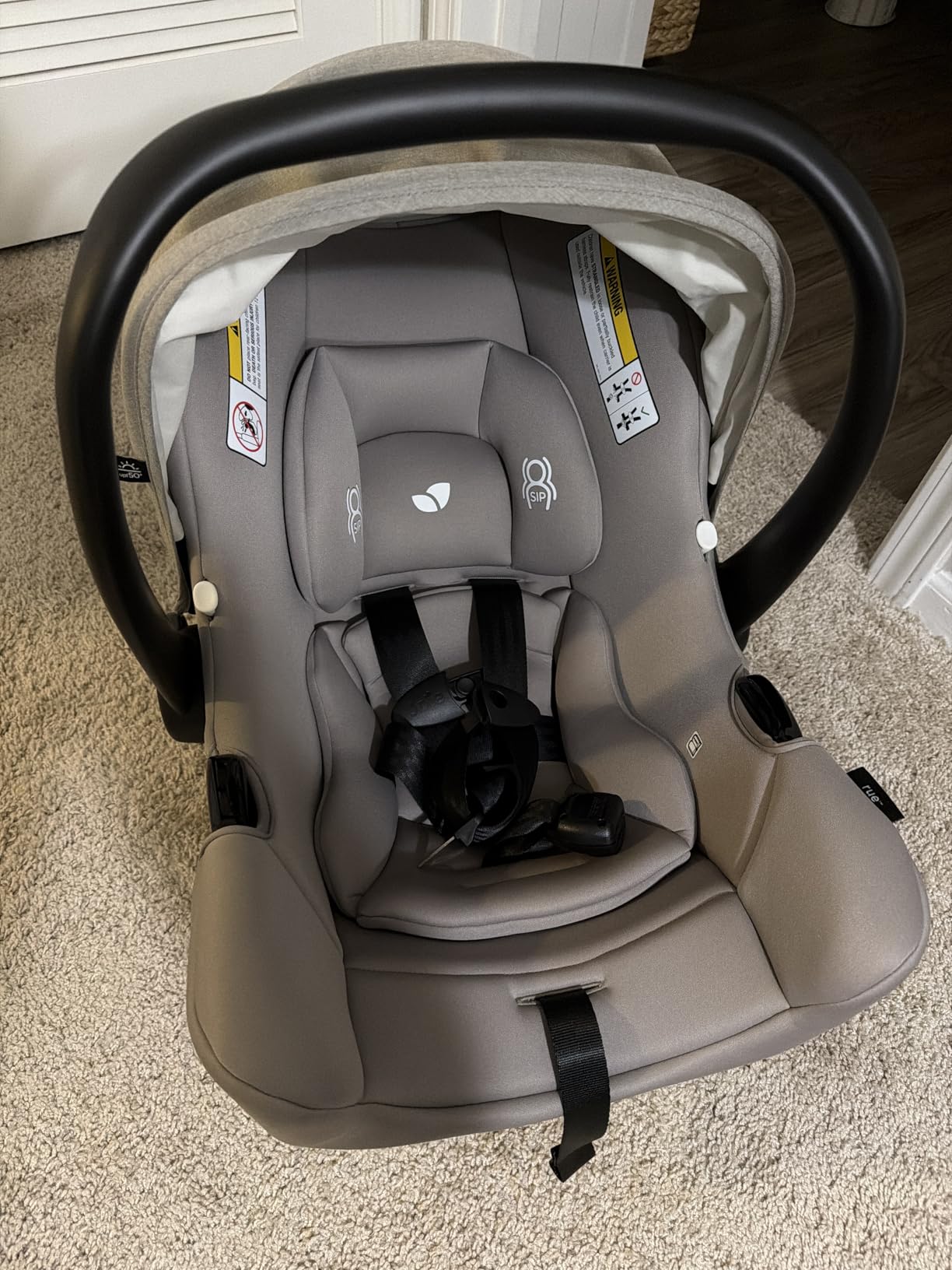 Joie Rue Infant Car Seat & Anti-Rebound Base, Lightweight, UPF 50+ Canopy for Newborns and Infants, Travel System Compatible customer photo 2