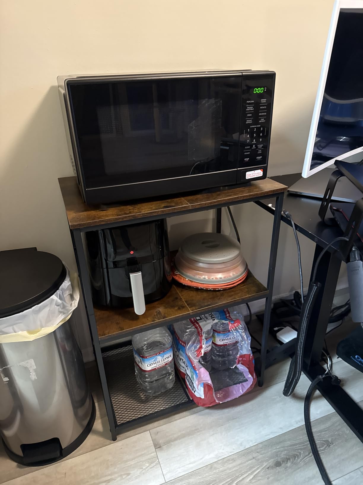 Homleke Kitchen Island with 3 Shelves, Workbench, Microwave Stand customer photo 2
