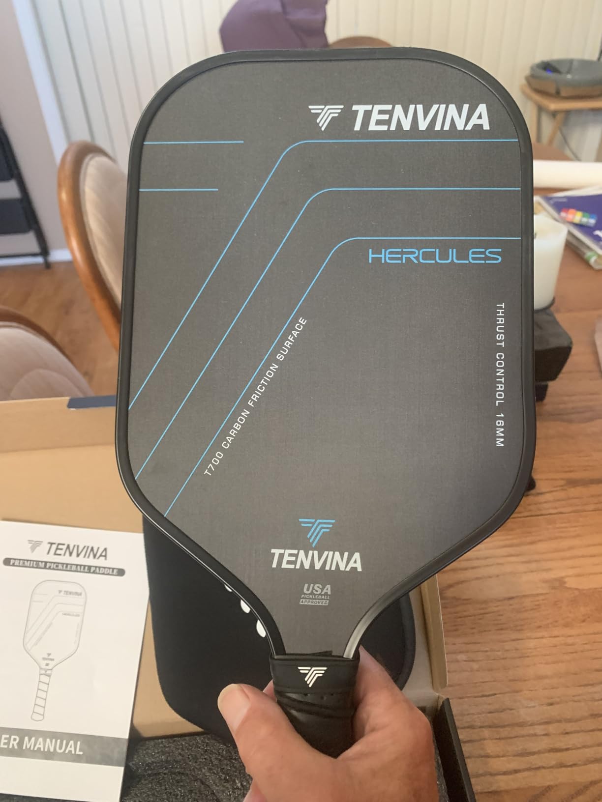 TENVINA Pickleball Paddles, Multi-Layer T700SC Textured Carbon Fiber Pickleball Paddle customer photo 1