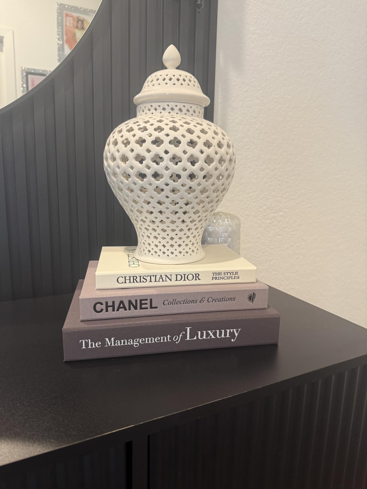 1DOT2 Decorative Books Set of 3, Black-Gray-Beige Luxury Coffee Table Books customer photo 2