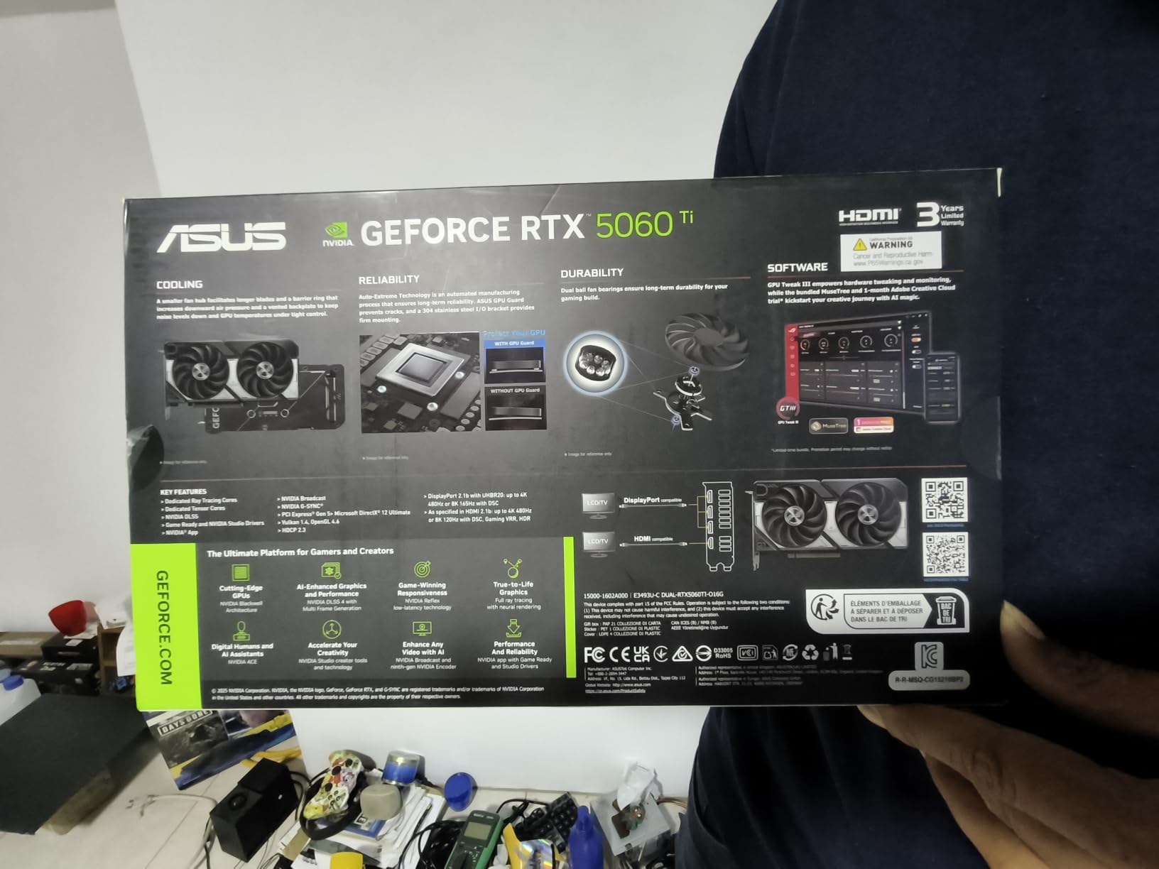 ASUS Dual GeForce RTX 5060 Ti 16GB GDDR7 OC Edition Gaming Graphics Card customer photo 1