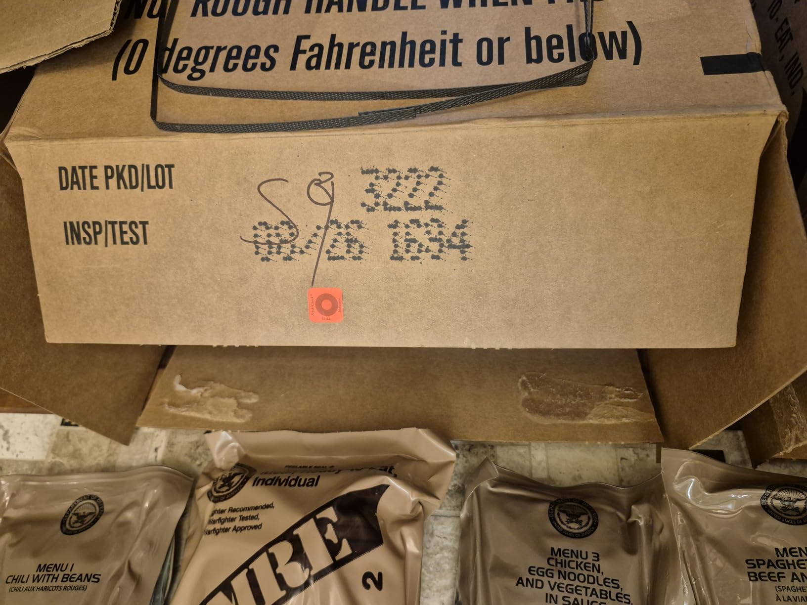 2026 Inspection MRE, U.S. MRE Meals, Emergency Supplies, Emergency Food Supply, Survival Food w/Flameless Heater, Ready Meals (Variety Pack of 24) – (A & B Case Fresh Stock) MREs have 10 Year Shelf Life From Inspection Date customer photo 2