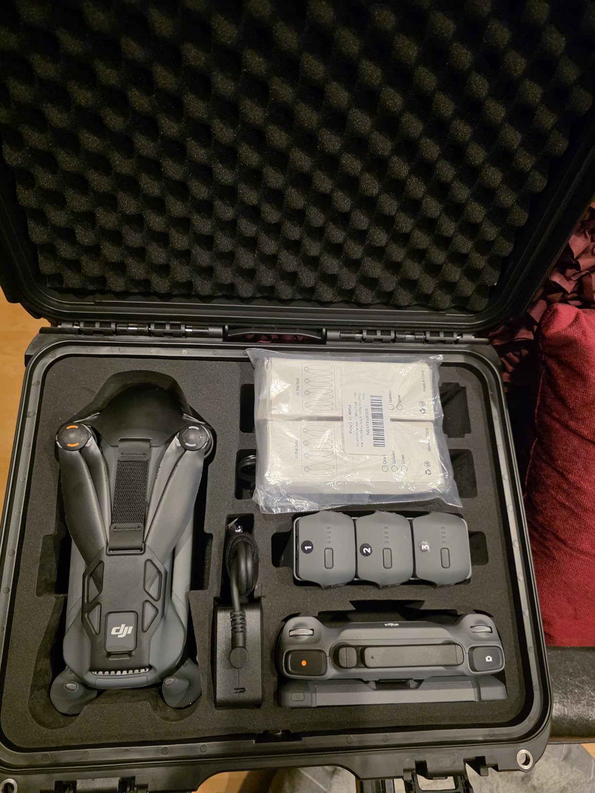 Lekufee Waterproof Hard Carrying Case for DJI Mavic 4 Pro Drone, Creator Combo, Fly More Combo, DJI RC Pro 2/RC 2, Battery (7 pcs), Charging Hub, and other Accessories(Case Only) customer photo 1